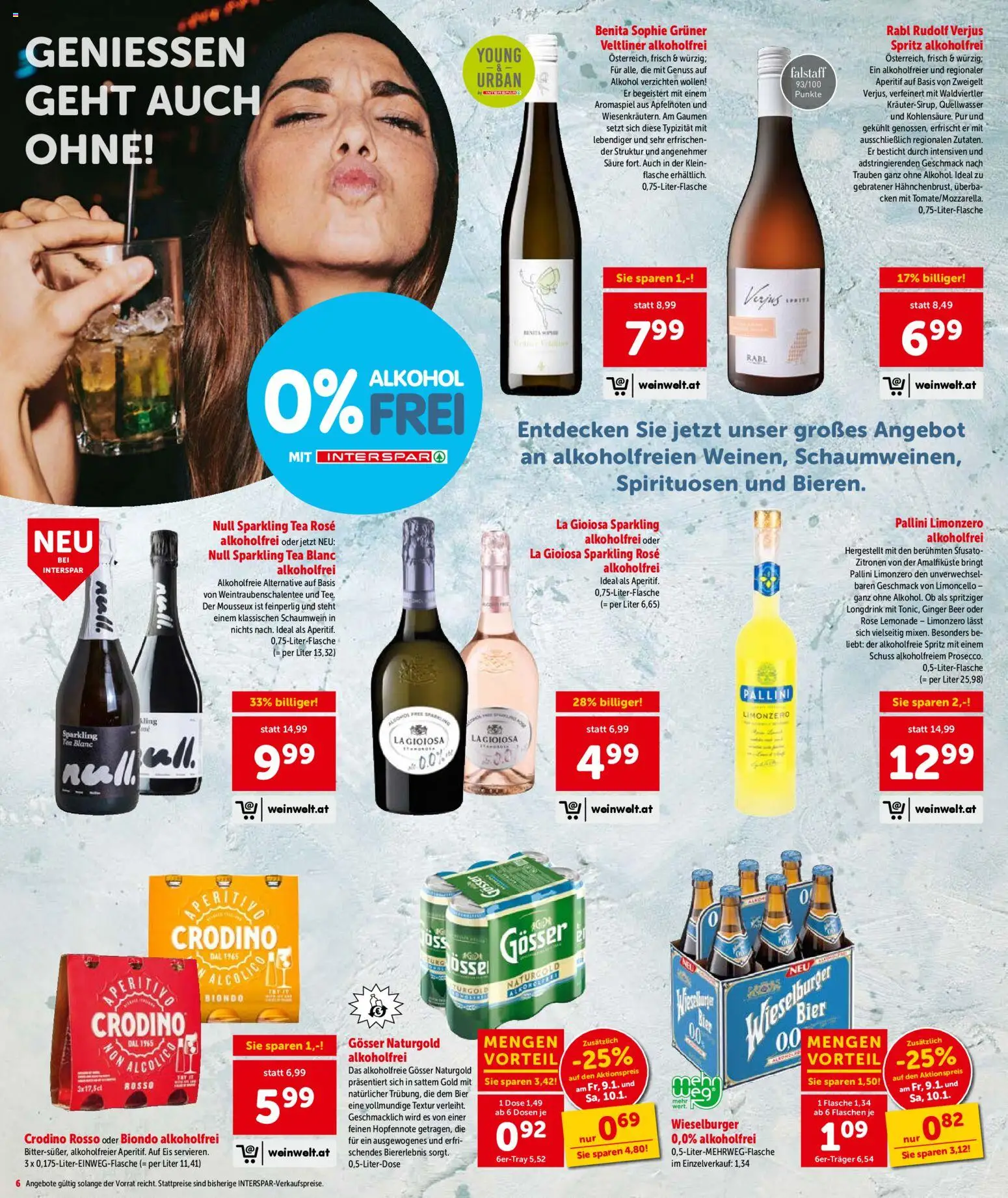 Interspar Flugblatt - Niederösterreich gültig ab 08.01.2026 | Seite: 6 | Produkte: Eis, Bier