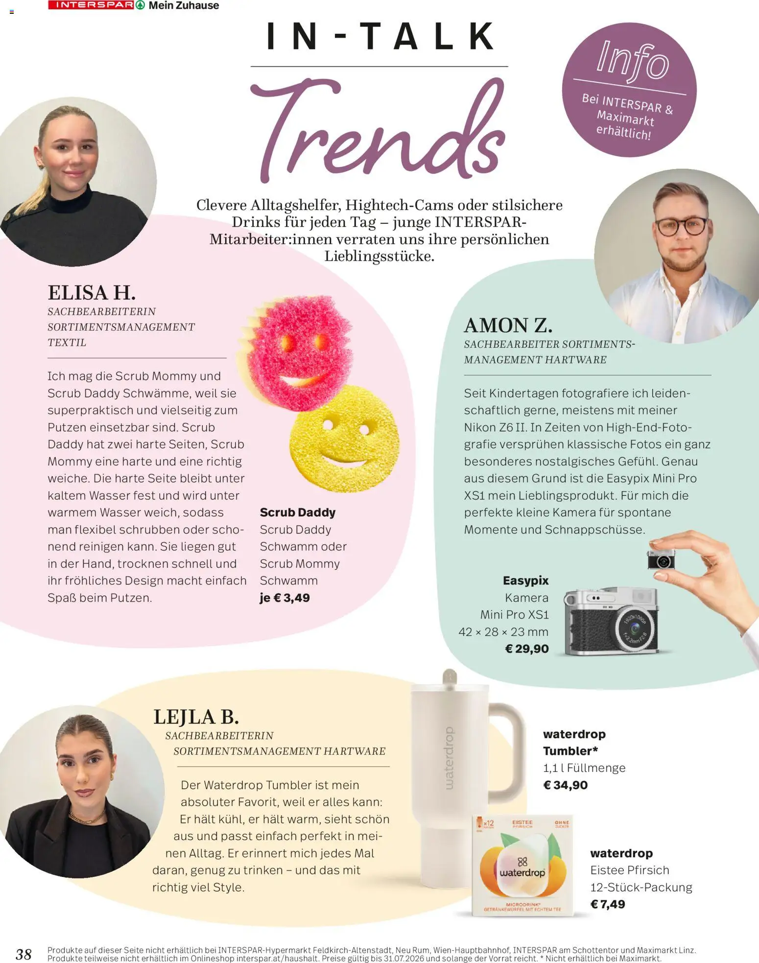 Maximarktr Mein Zuhause Magazin gültig ab 07.04.2026 | Seite: 38 | Produkte: Wasser, Pfirsich, Kamera, Tee