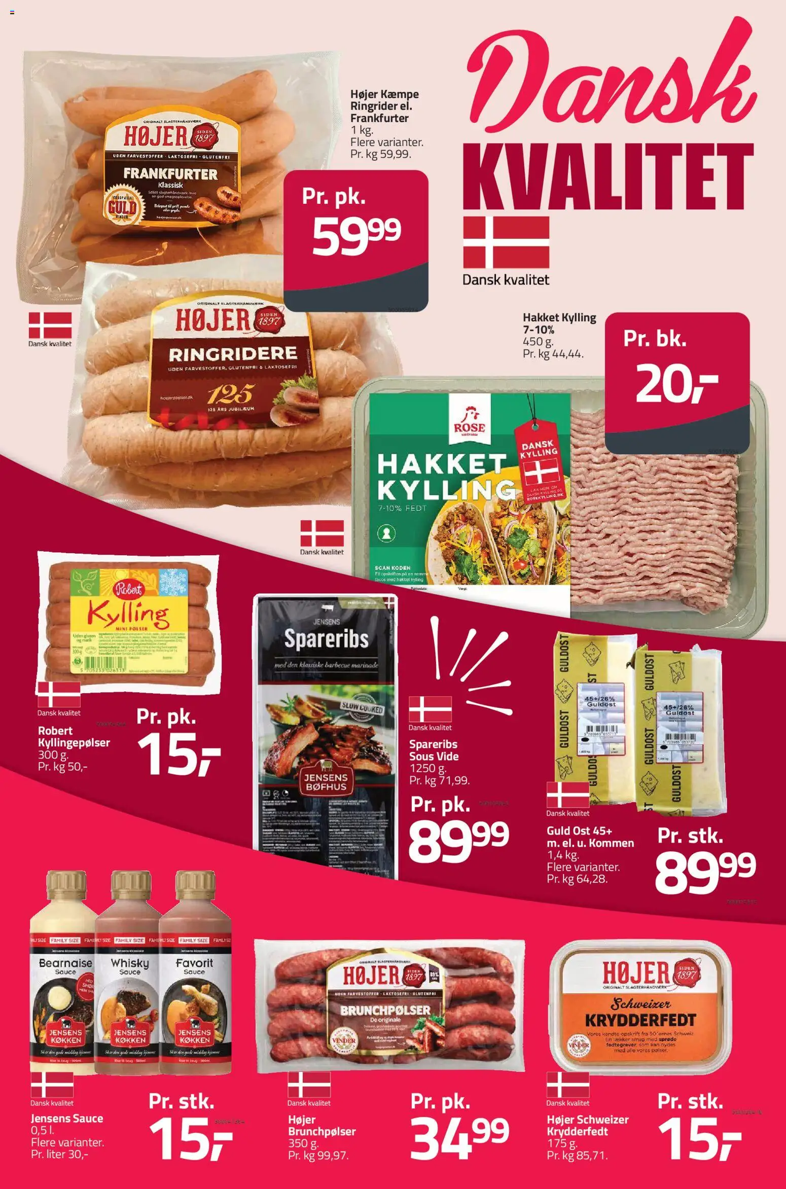 Fleggaard tilbudsavis – gyldig fra 04.03.2026 | Side: 18 | Produkter: Ost, Kyllingepølser, Spareribs, Søm