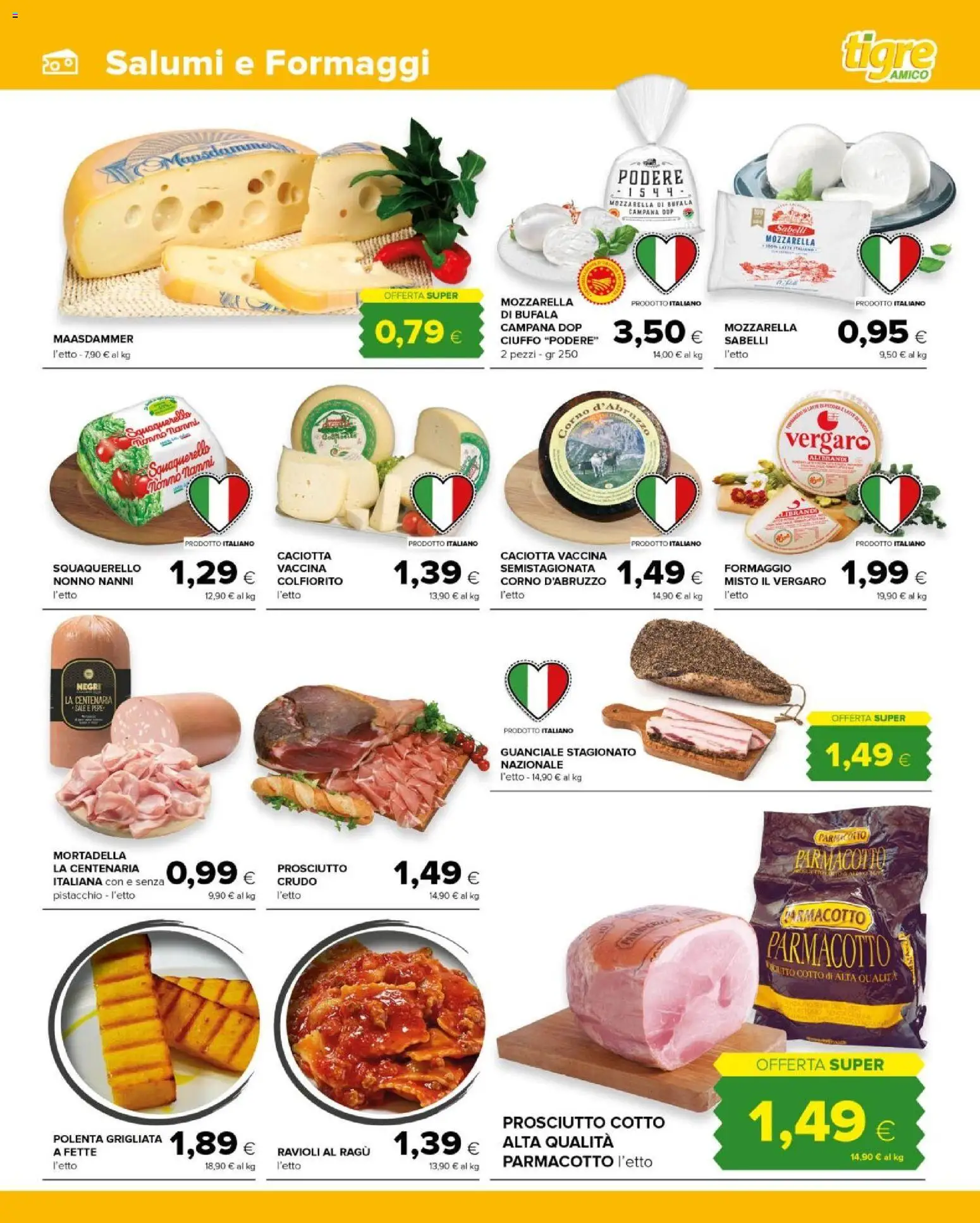 Volantino Tigre del 03.01.2026 | Pagina: 3 | Prodotti: Sale, Mozzarella, Formaggio, Guanciale