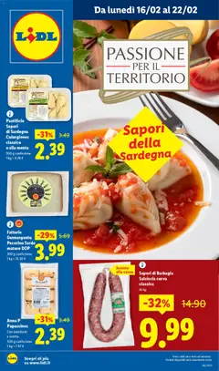 Anteprima del volantino Lidl Sapori della Sardegna catalogo valido a partire dal 16.02.2026