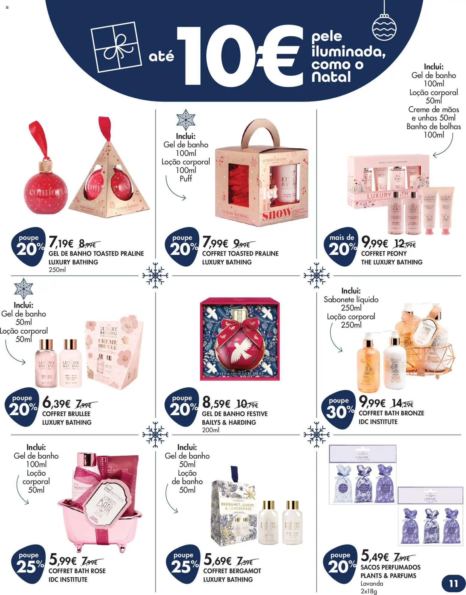 Pingo Doce Bem Estar Natal Lojas │ válido de 18.11.2025 | Página: 11 | Produtos: Sabonete líquido, Gel de banho, Sabonete, Creme