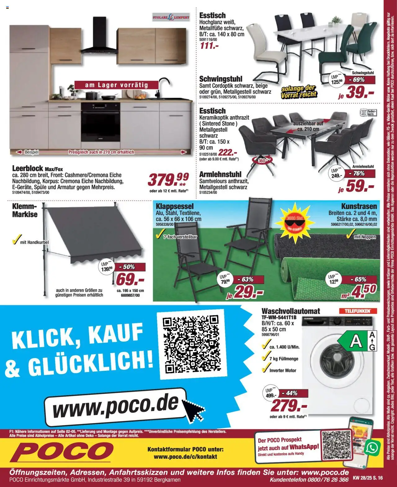 Poco Prospekt 	 - gültig ab dem 05.07.2025 | Seite: 16 | Produkte: Esstisch, Armatur, Bilder