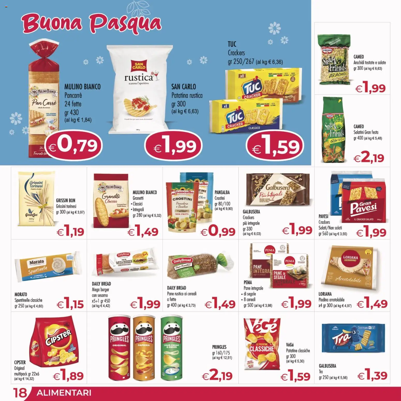 Volantino MerSi Supermercati del 18.03.2026 | Pagina: 18 | Prodotti: Salatini, Patatine, Crackers, Basilico