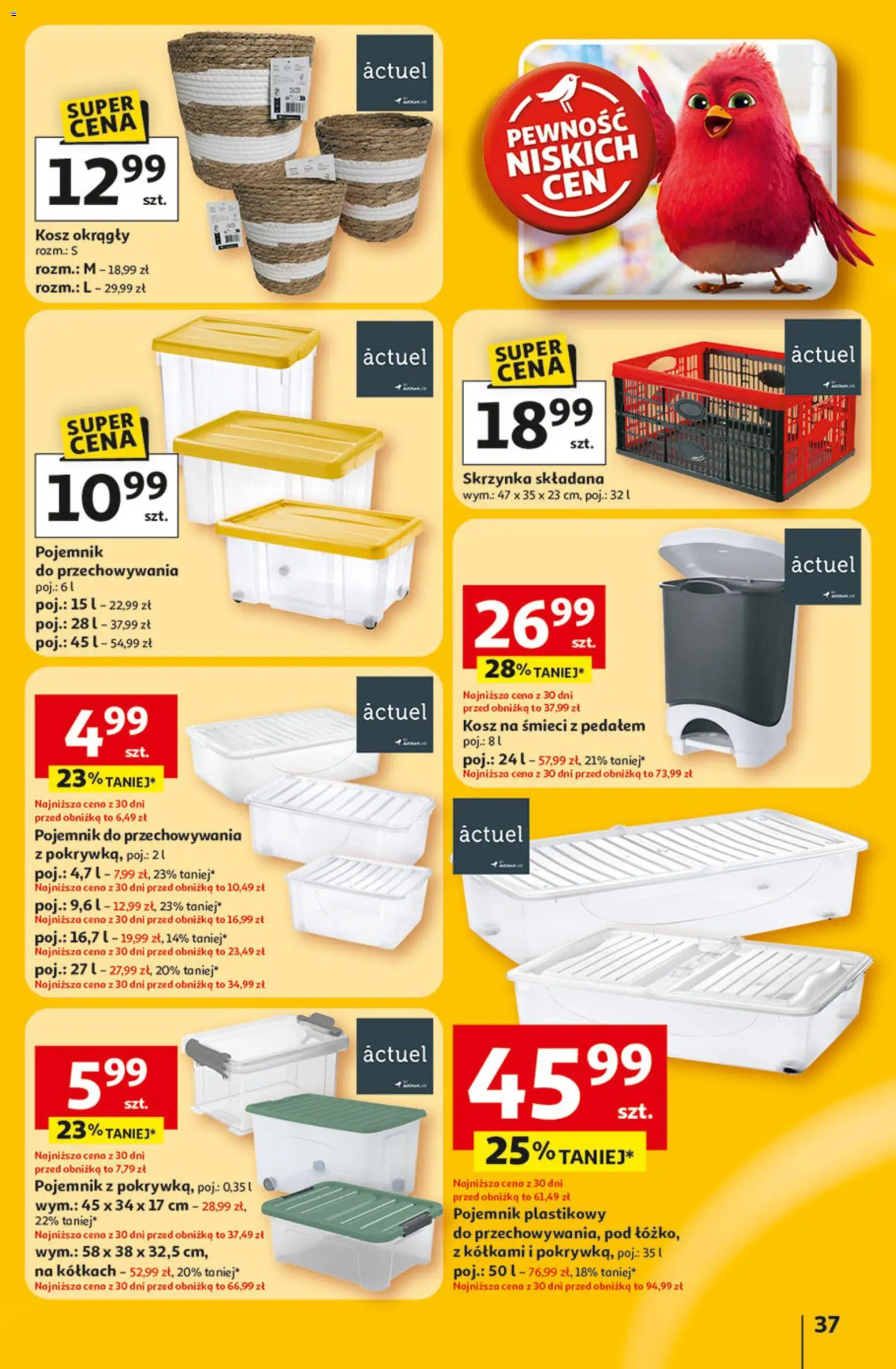 Auchan Gazetka - 30 Lat Hipermarket od 22.01.2026 | Strona: 37 | Produkty: Kosz