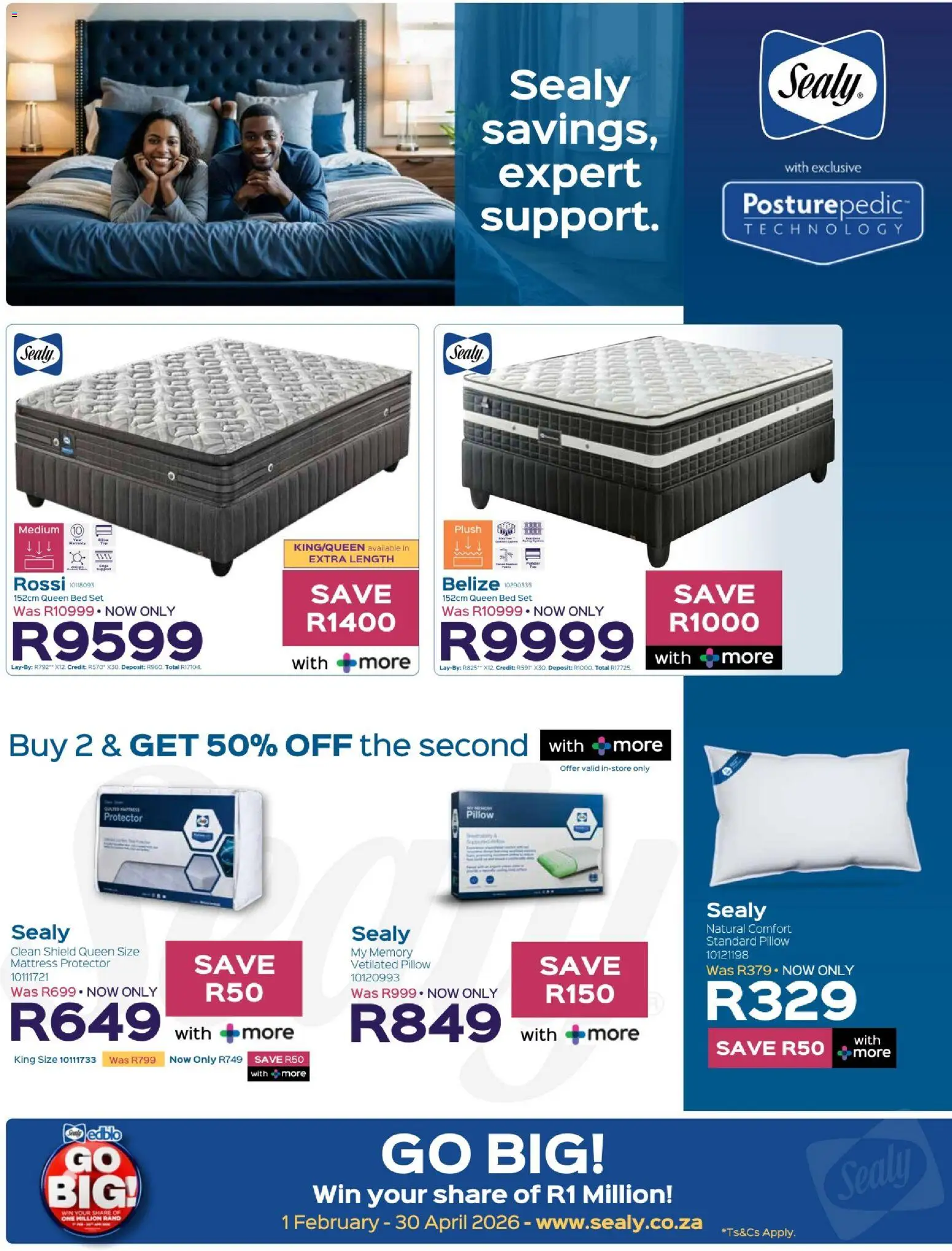New Sleepmasters catalogue – valid from 19.02.2026 | Page: 4 | Products: Queen bed, Bed, Mattress, Pillow