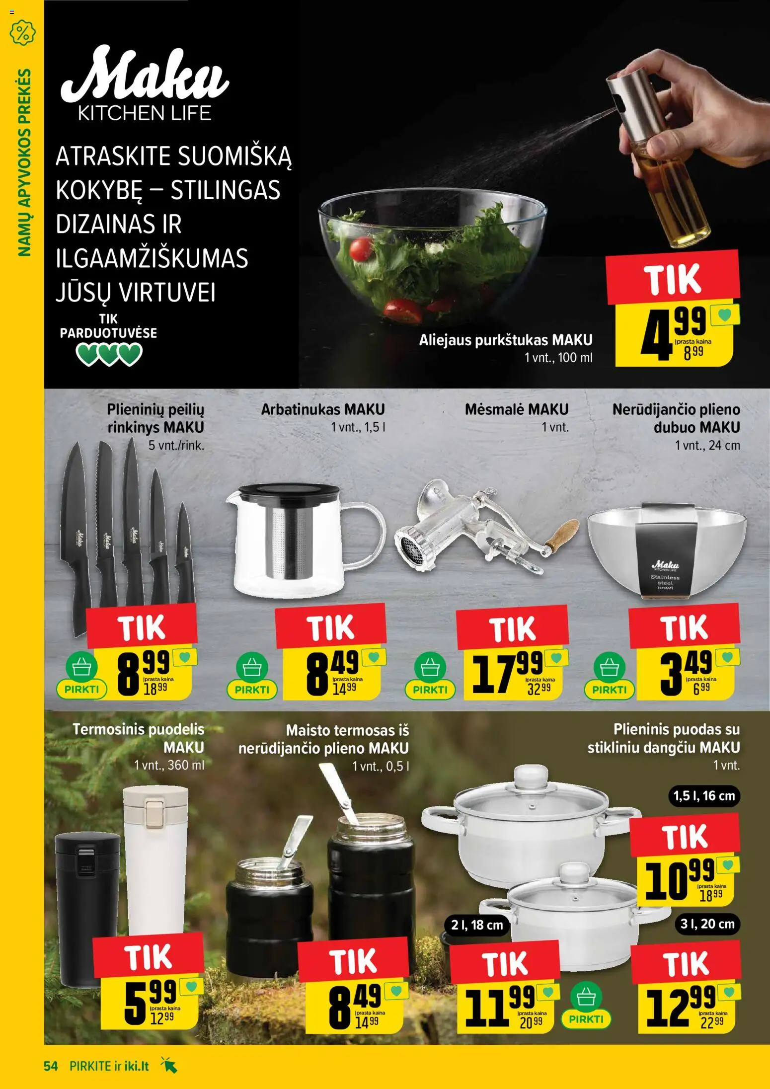 IKI akcijos nuo 02.03.2026 | Puslapis: 54 | Prekių: Puodelis, Dubuo, Puodas
