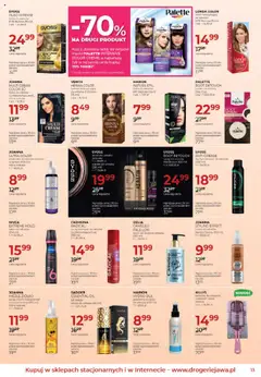 Jawa Gazetka od 06.05.2025 | Strona: 13 | Produkty: Olejek do włosów, Lakier do włosów, Krem, Lotion