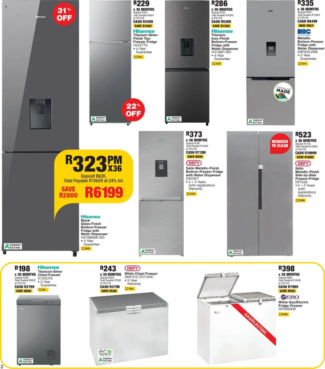 New OK Furniture catalogue – valid from 25.09.2025 | Page: 2 | Products: Freezer, Fridge, Chest freezer, Water