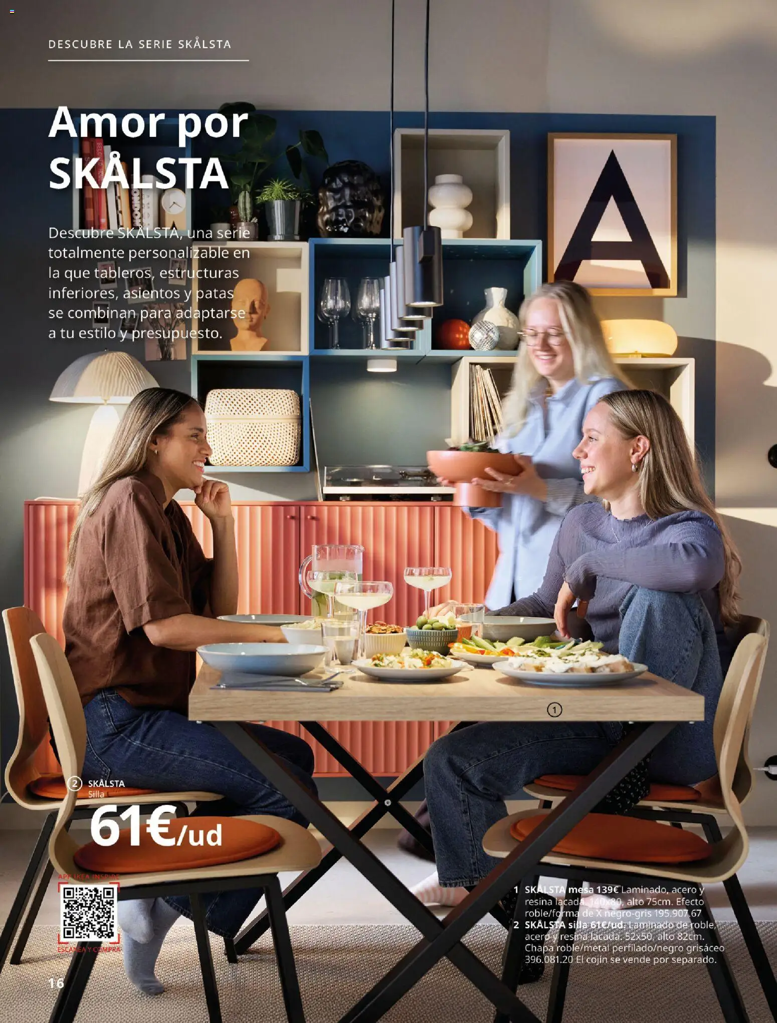 Catálogo IKEA Comedores │ válido desde el 06.03.2026 | Página: 16 | Productos: Cojín, Mesa, Silla