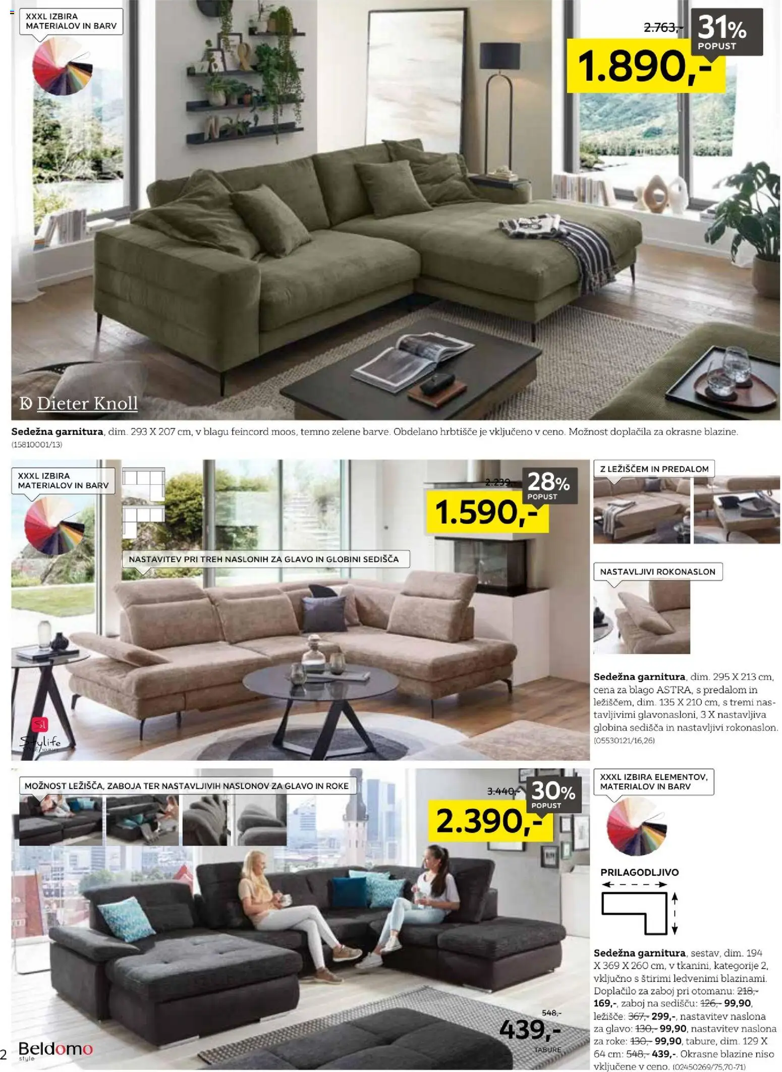 Novi XXXL Lesnina katalog ponudbe – veljaven od 19.01.2026 | Stran: 2 | Izdelki: Ležišče, Tabure, Zaboj