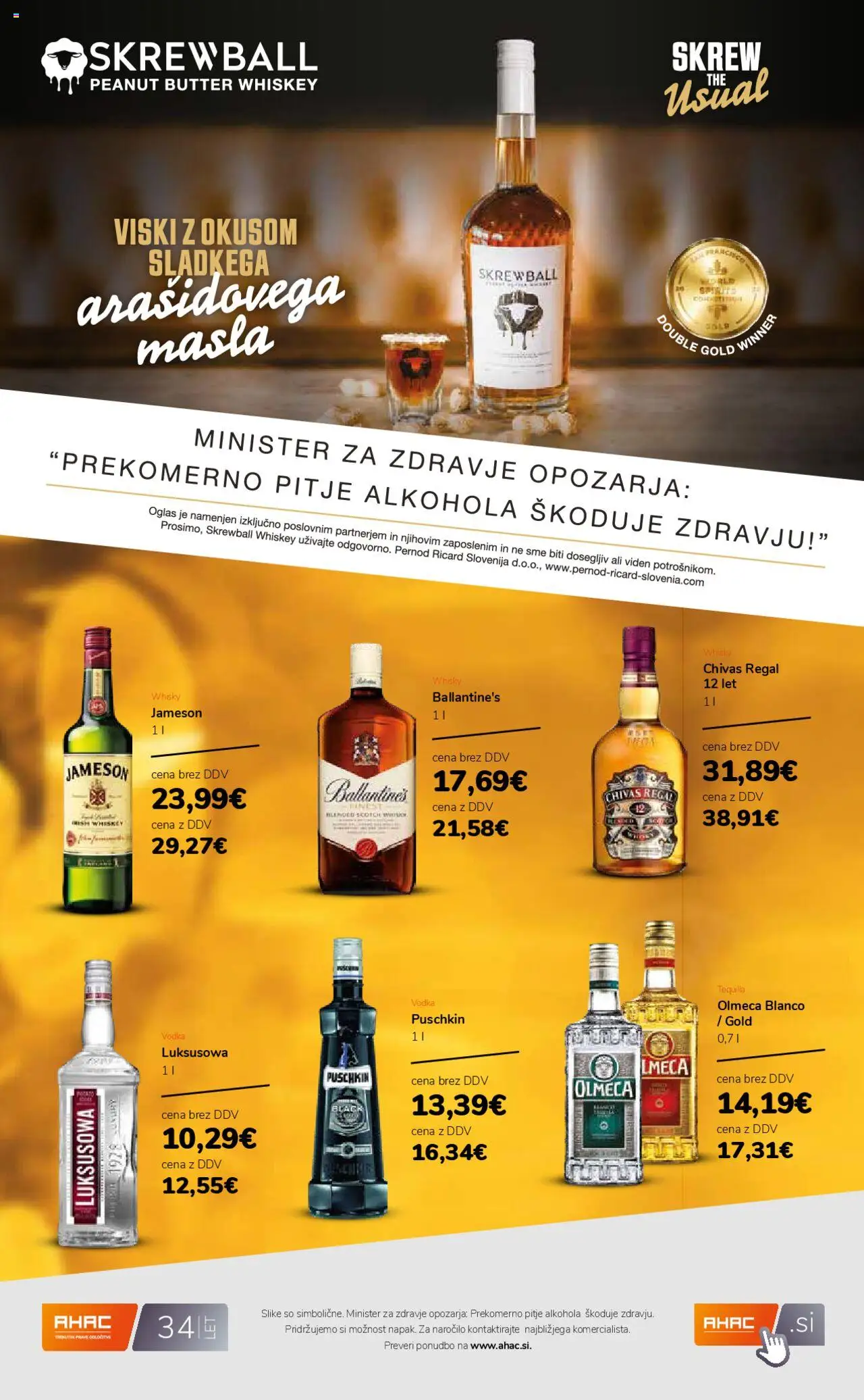 Novi Ahac katalog ponudbe – veljaven od 01.10.2025 | Stran: 13 | Izdelki: Regal, Viski, Vodka