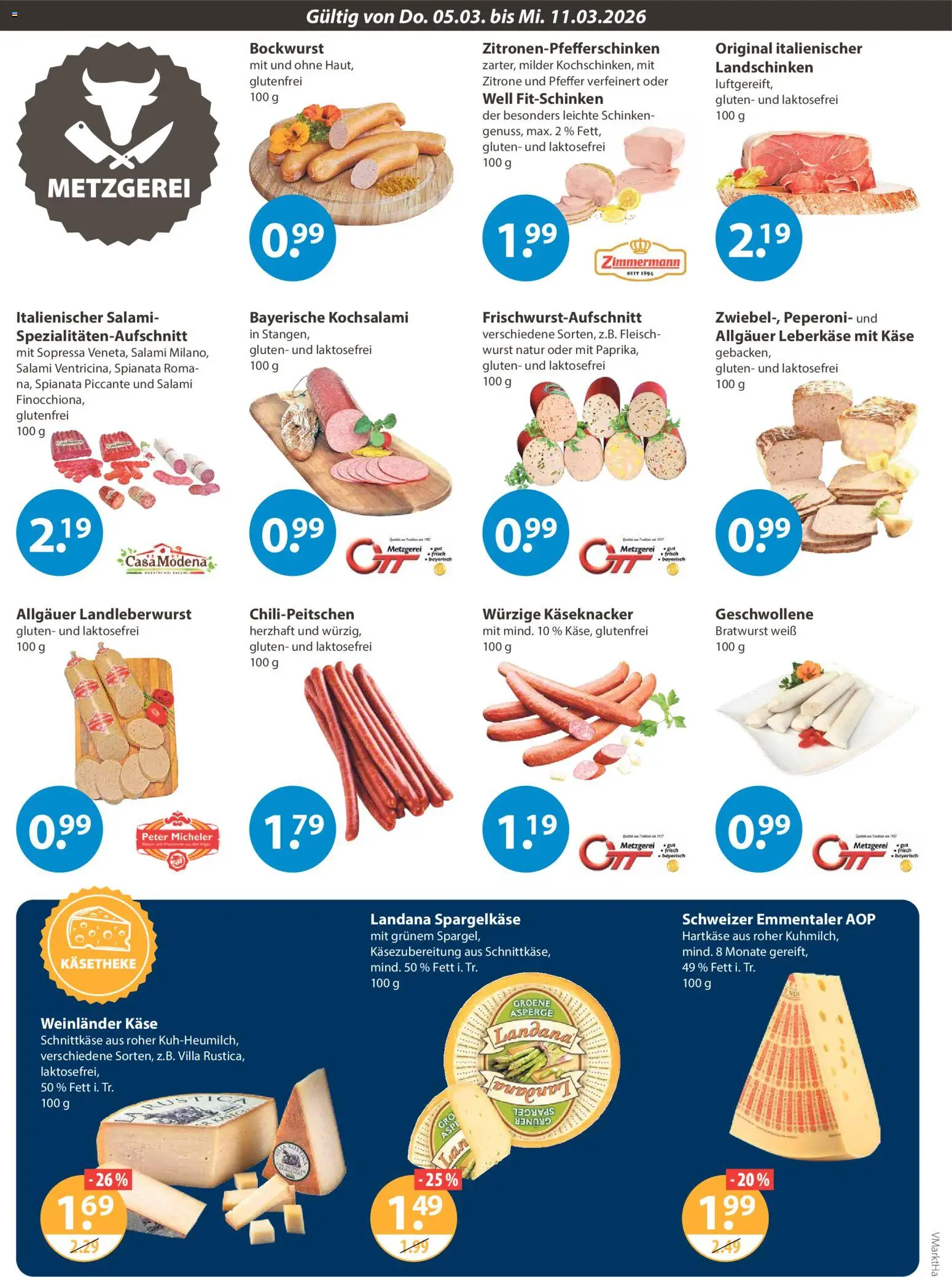 V-Markt - Hallertau / Oberpfalz – gültig ab 05.03.2026 | Seite: 2 | Produkte: Pfeffer, Zitrone, Schinken, Leberkase