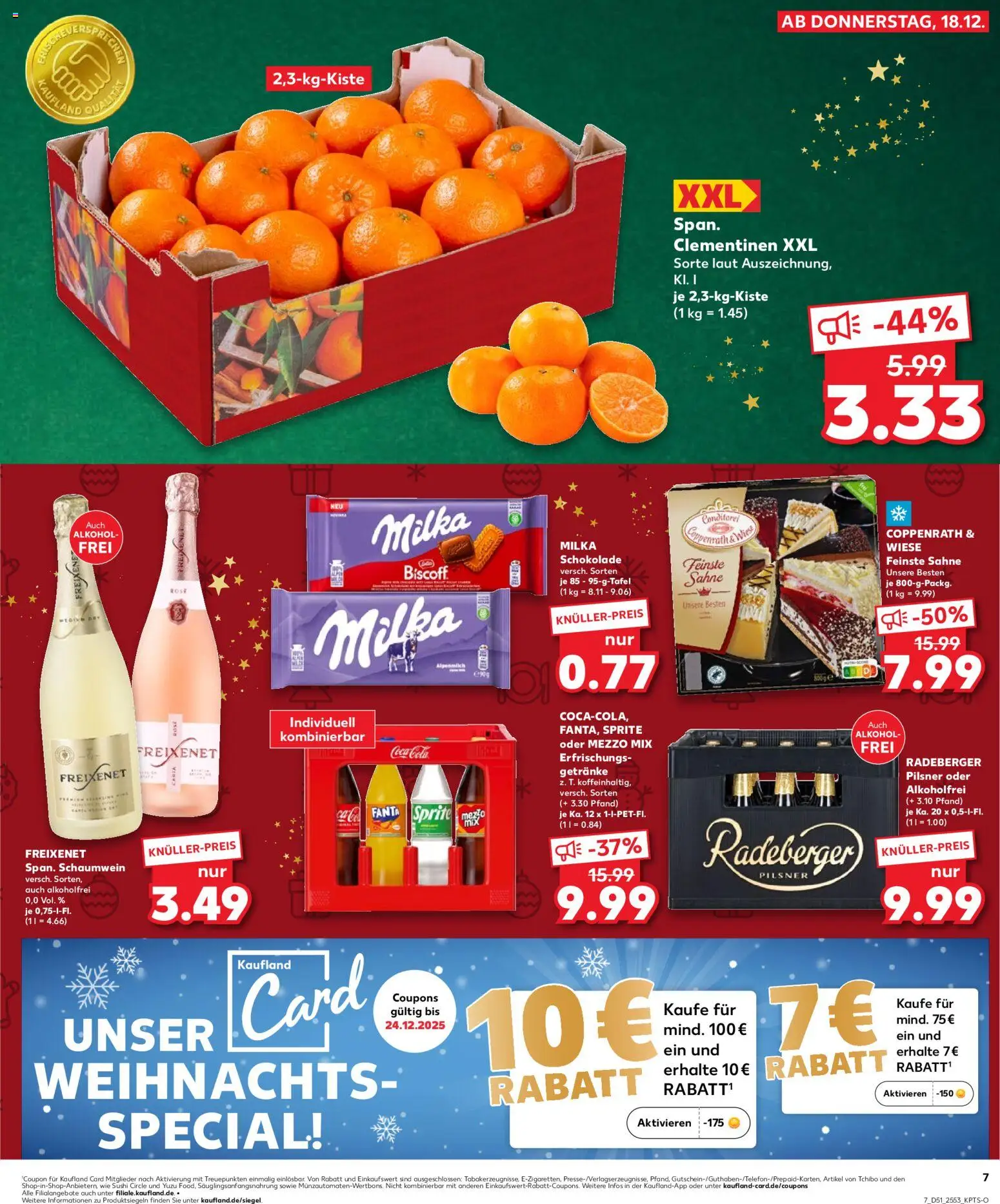 Kaufland prospekt Hannover	 – gültig ab 21.12.2025 | Seite: 7 | Produkte: Coca cola, Fanta, Sprite, Schokolade
