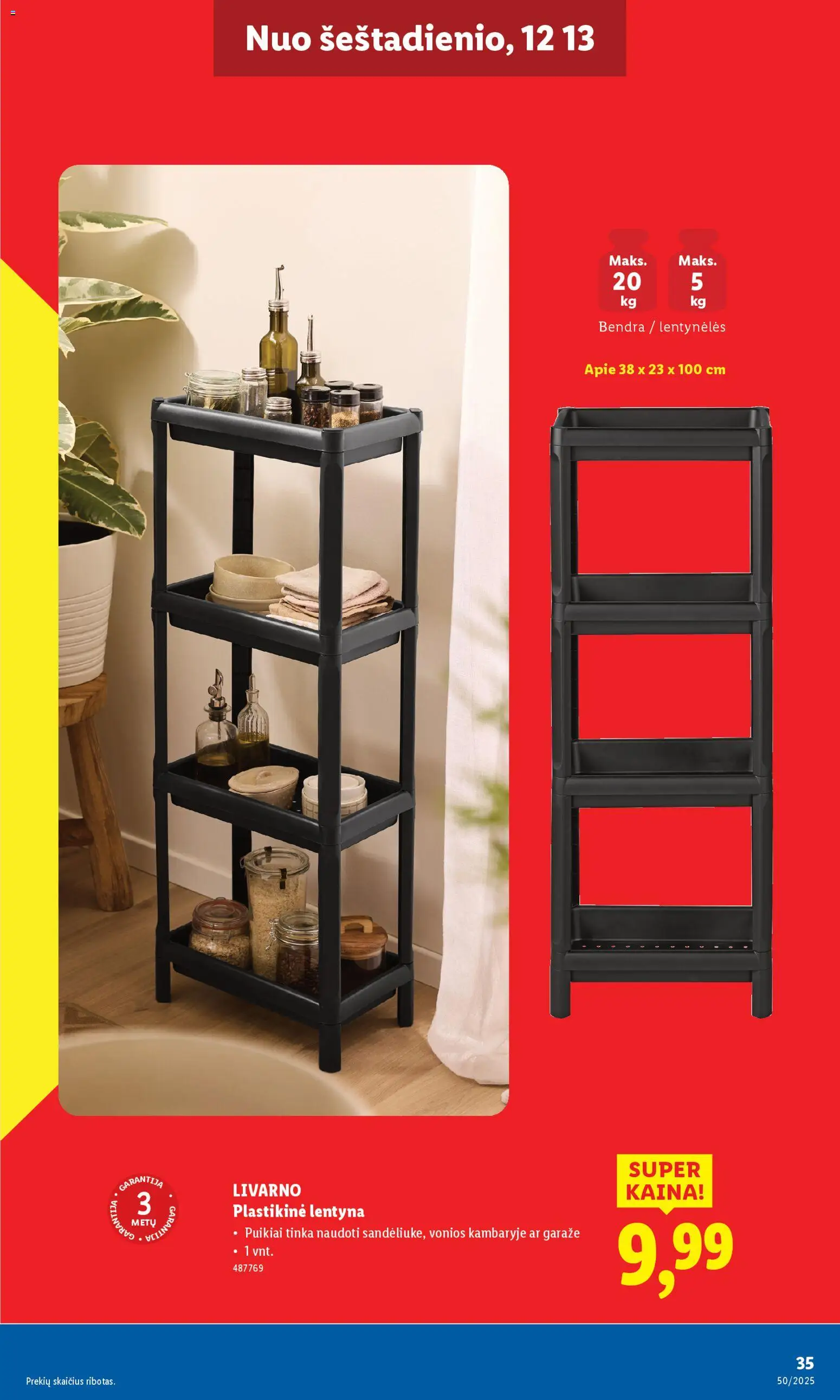 LIDL akcijos nuo 08.12.2025 | Puslapis: 35 | Prekių: Lentyna