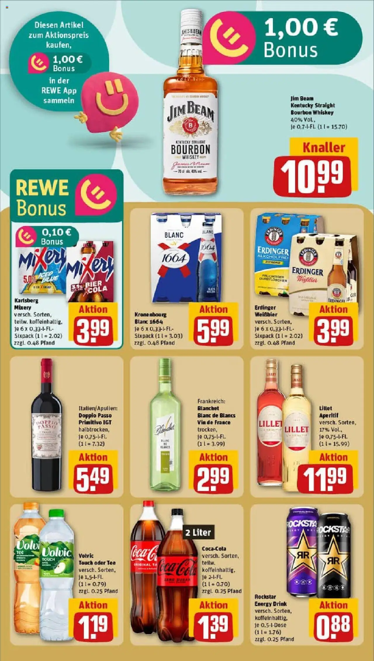 Rewe prospekt Tübingen / Lustnau	 - gültig ab dem 22.06.2025 | Seite: 9 | Produkte: Durstloscher, Erdinger, Cola, Bier