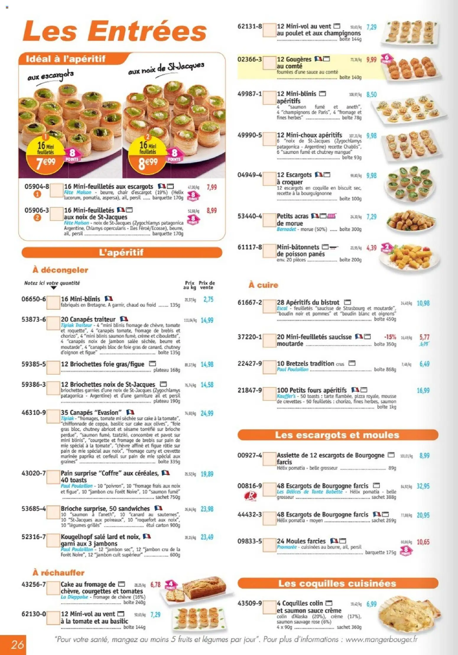 {H1} | Page: 26 | Produits: Abricot, Persil, Tomates, Saumon