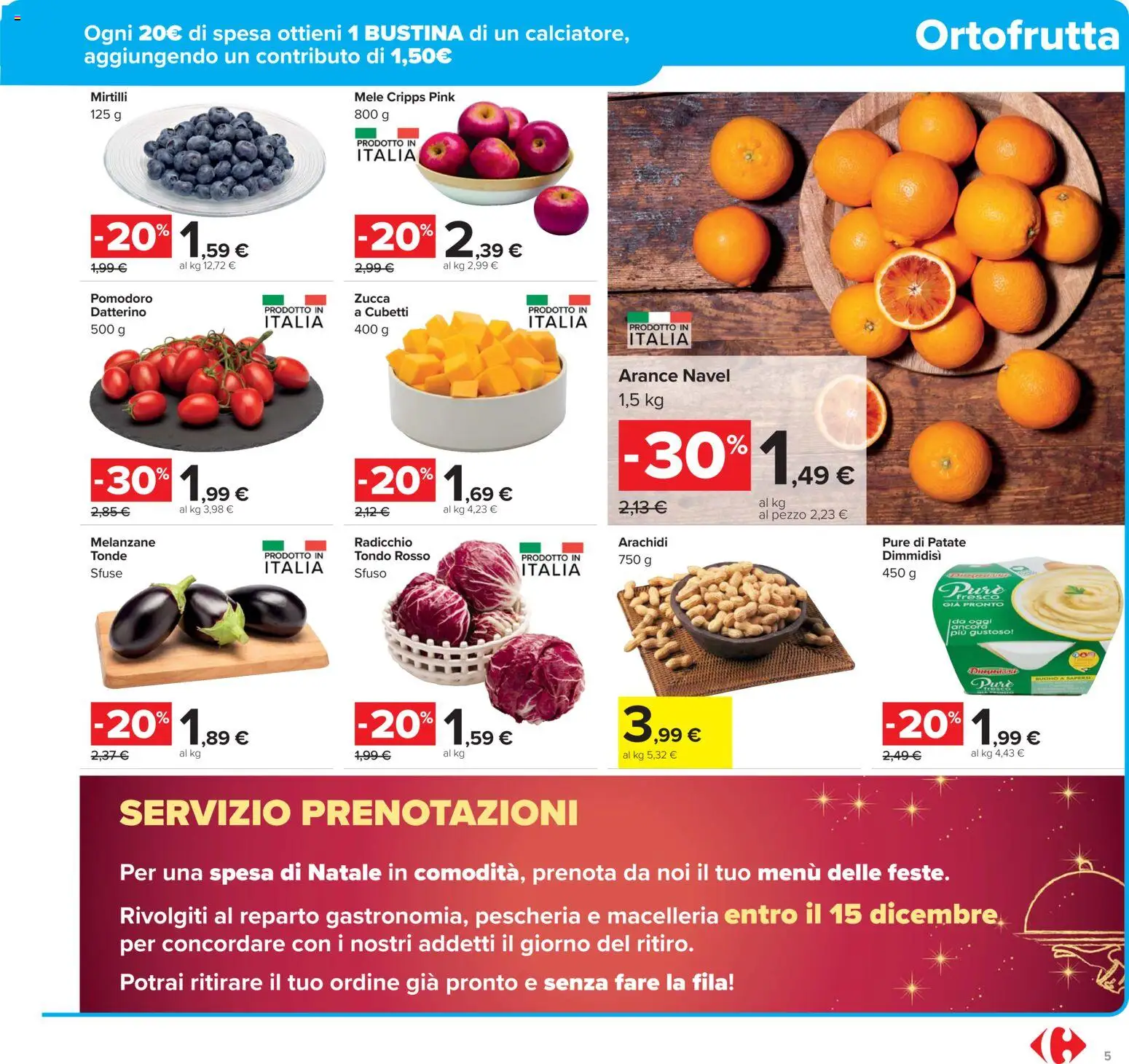 Volantino Carrefour del 02.12.2025 | Pagina: 5 | Prodotti: Arance, Patate, Pomodoro, Arachidi