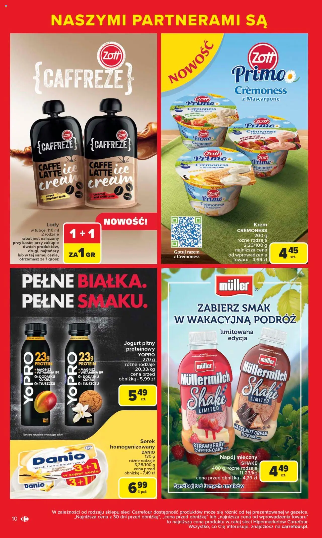 Carrefour Gazetka - Markowe okazje czekają od 09.06.2025 | Strona: 10 | Produkty: Serek homogenizowany, Serek, Bazylia, Lody