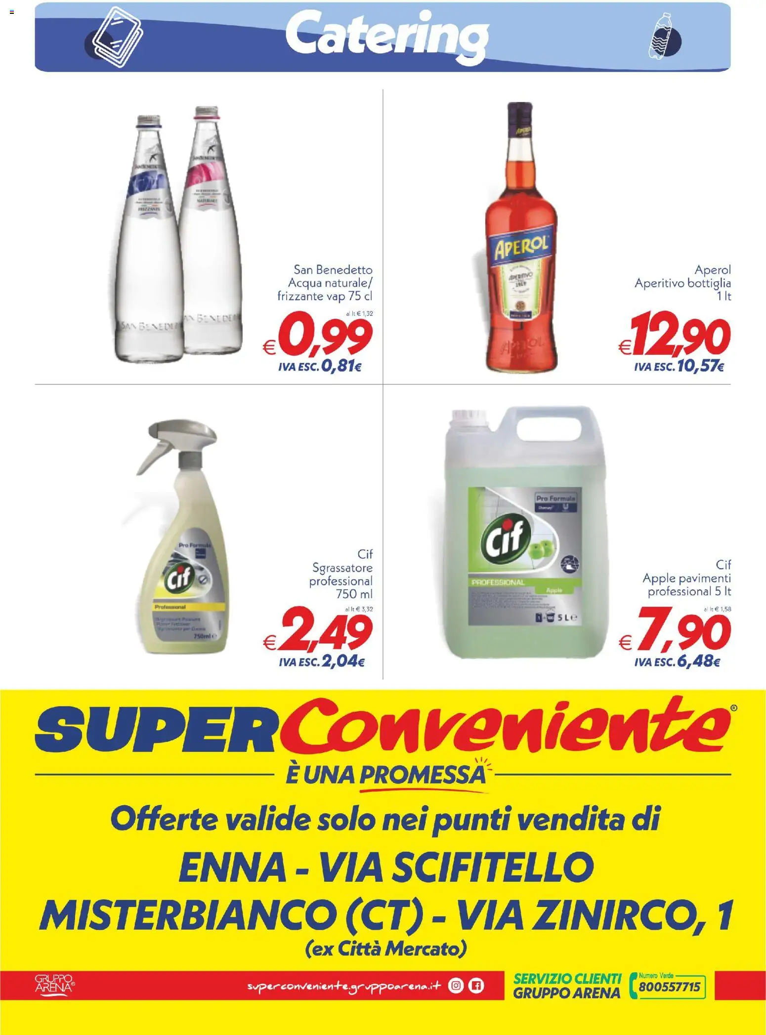 Volantino SuperConveniente del 05.01.2026 | Pagina: 4 | Prodotti: Sgrassatore, Acqua, Bottiglia, Aperitivo
