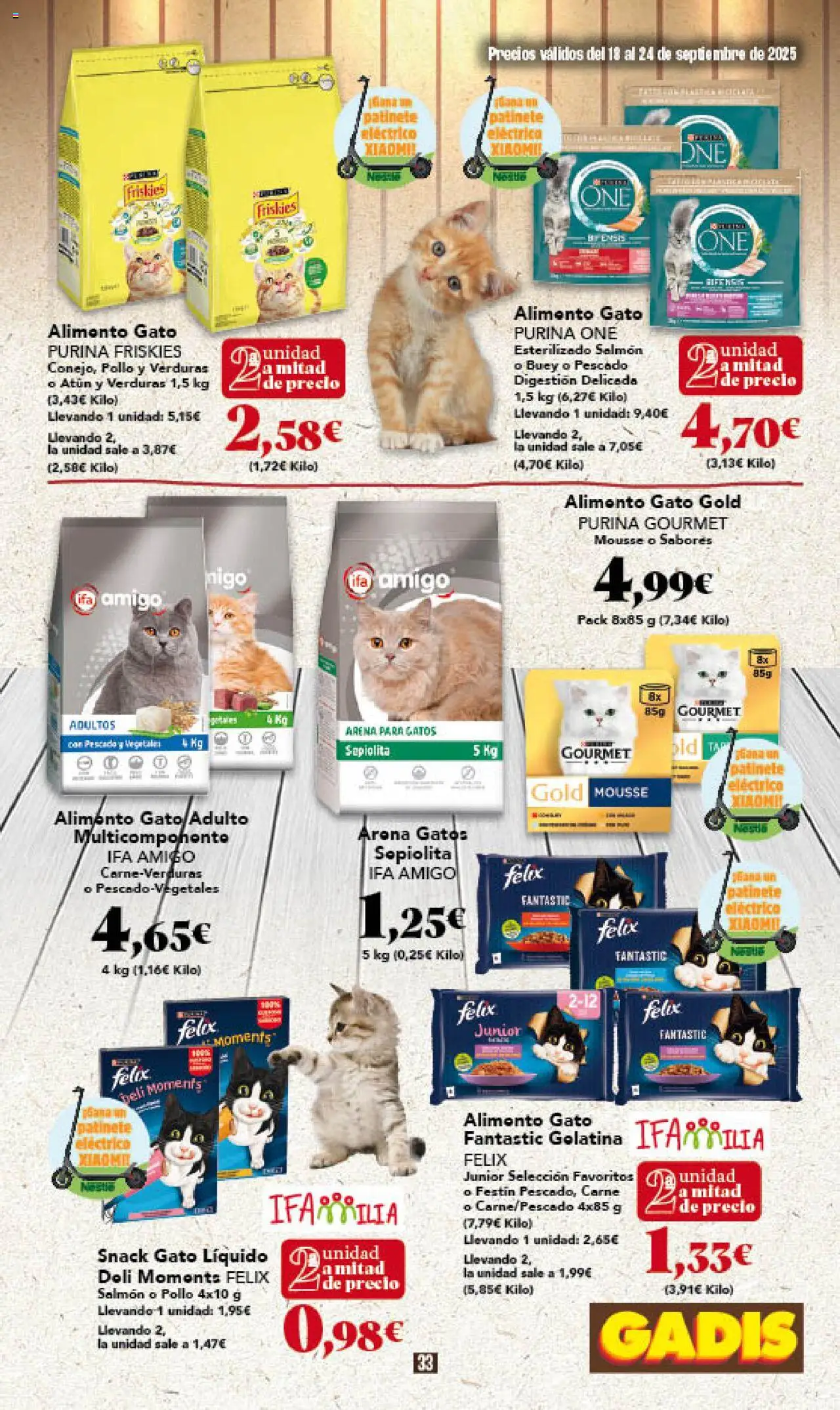 Gadis folleto │ válido desde el 18.09.2025 | Página: 33 | Productos: Mousse, Patinete, Pescado, Ελιές