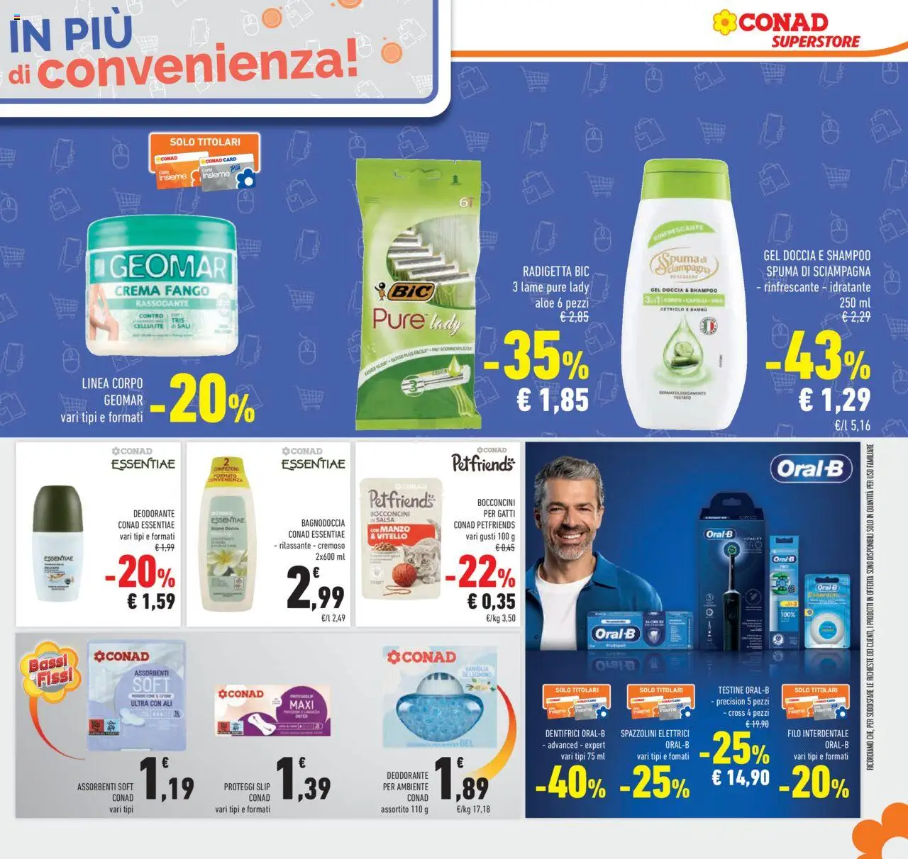 Volantino Conad del 13.08.2025 | Pagina: 33 | Prodotti: Shampoo, Crema, Deodorante, Salsa