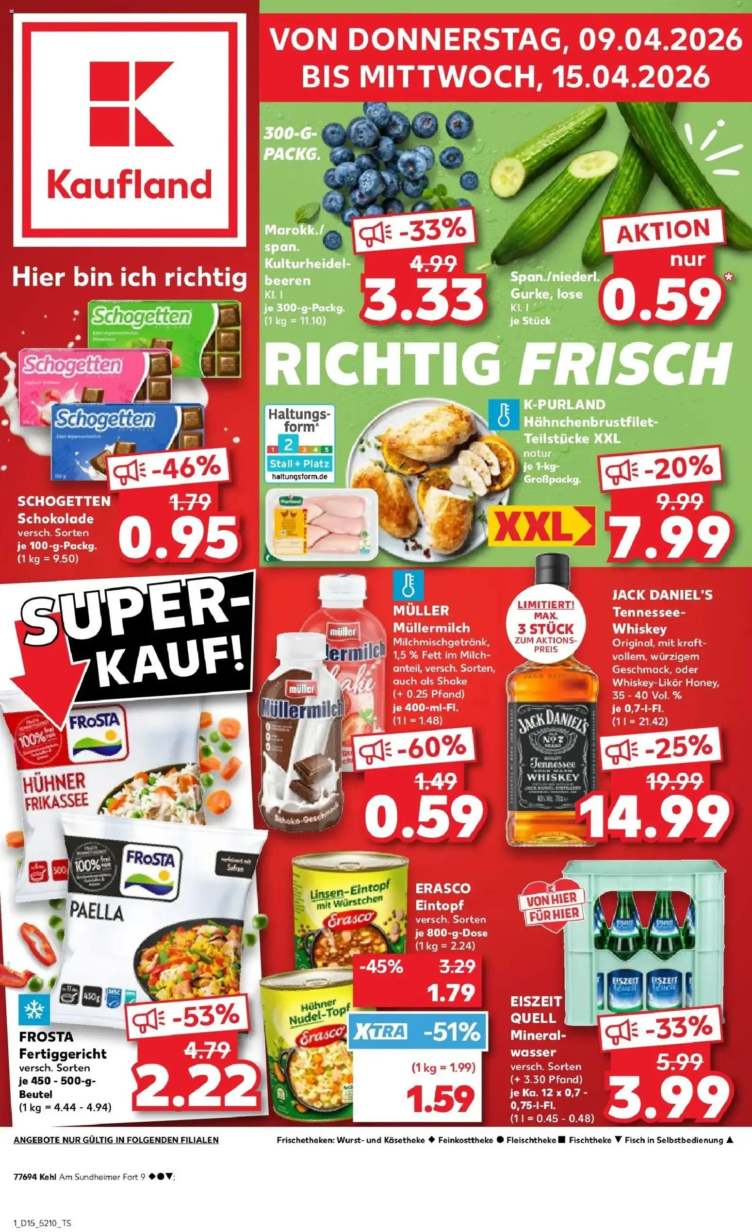 Kaufland Prospekt Kehl	 – gültig ab 07.04.2026 | Seite: 13 | Produkte: Jack Daniel's, Wurst, Muller mullermilch, Whiskey
