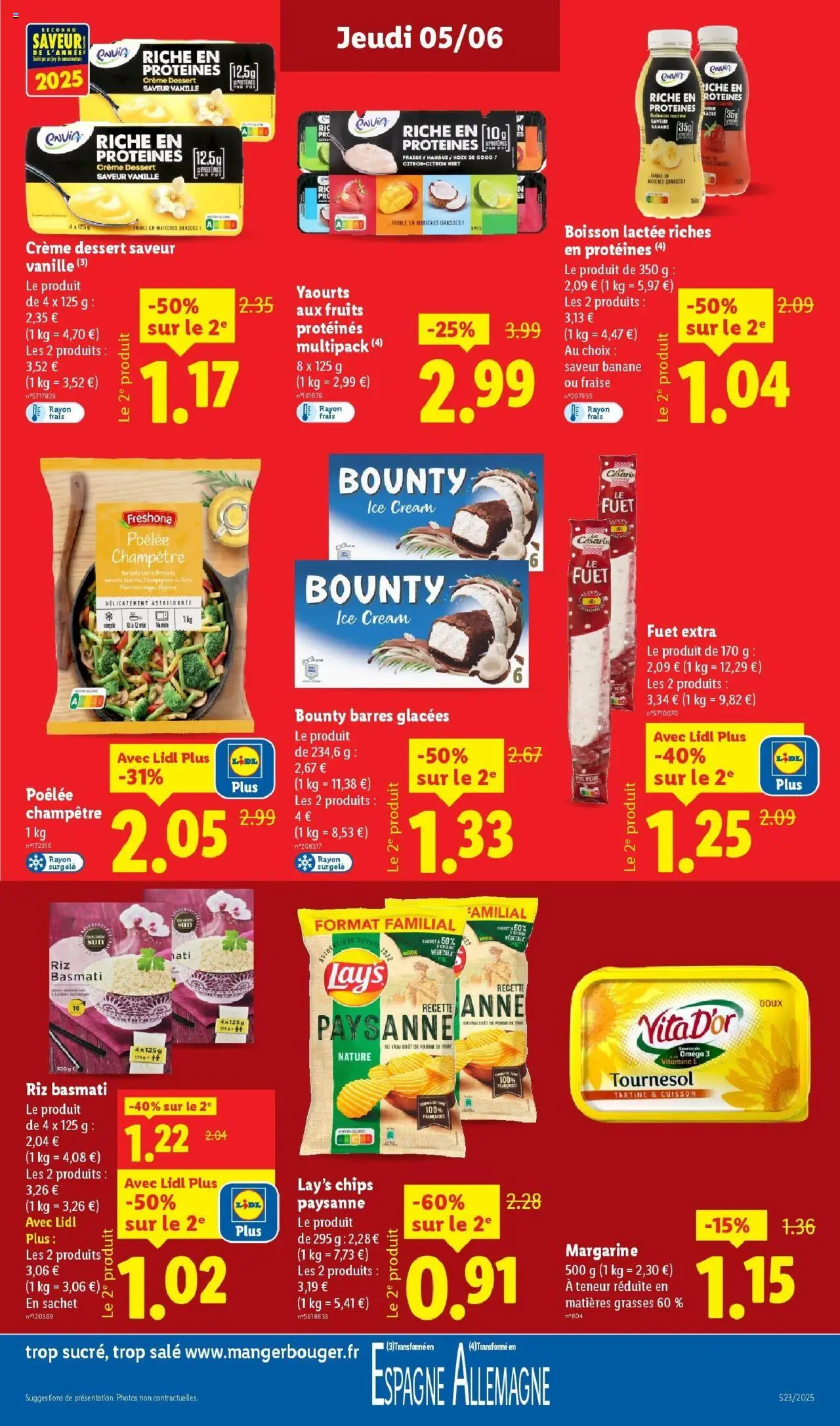  | Page: 13 | Produits: Yaourts, Pomme de terre, Riz basmati, Noix