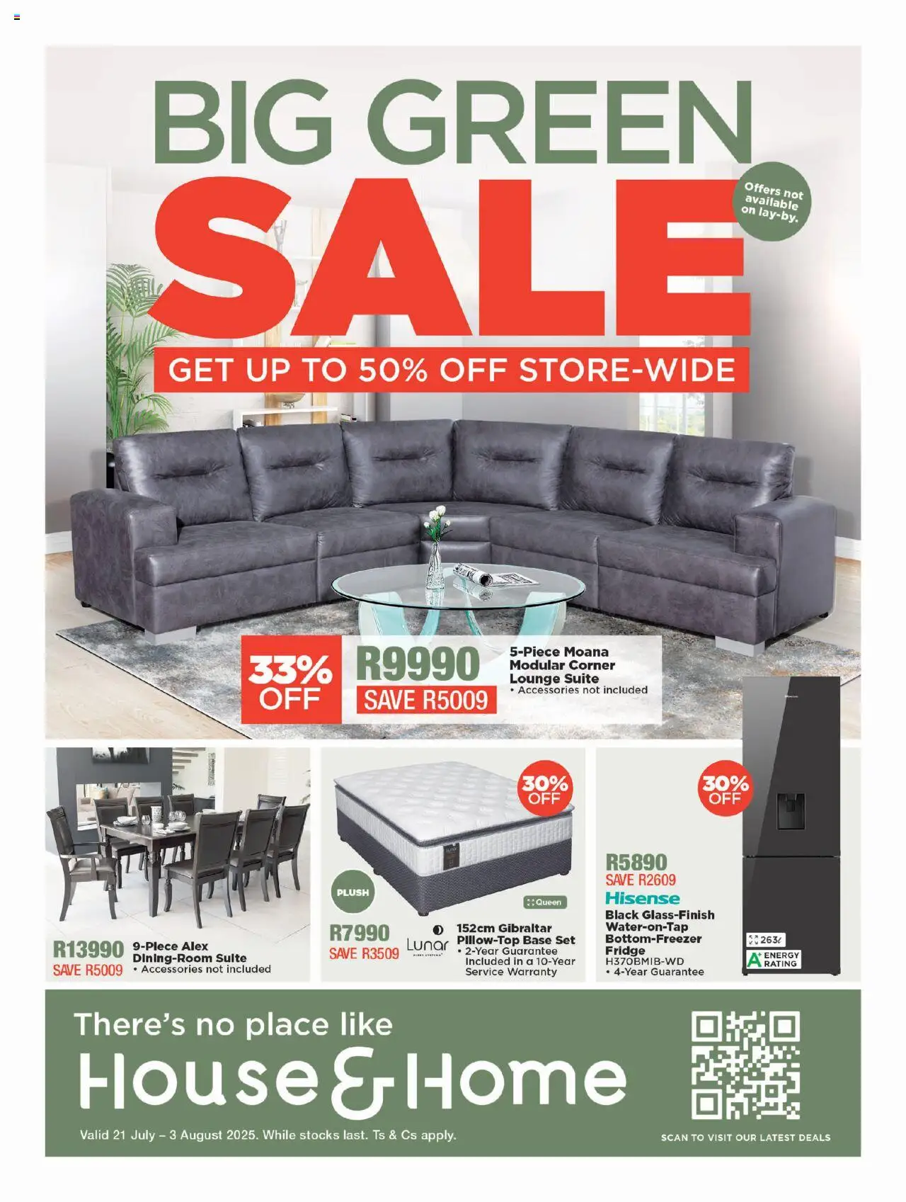 House and Home Specials │ valid from 21.07.2025 | Page: 1 | Products: Fridge, Lounge suite