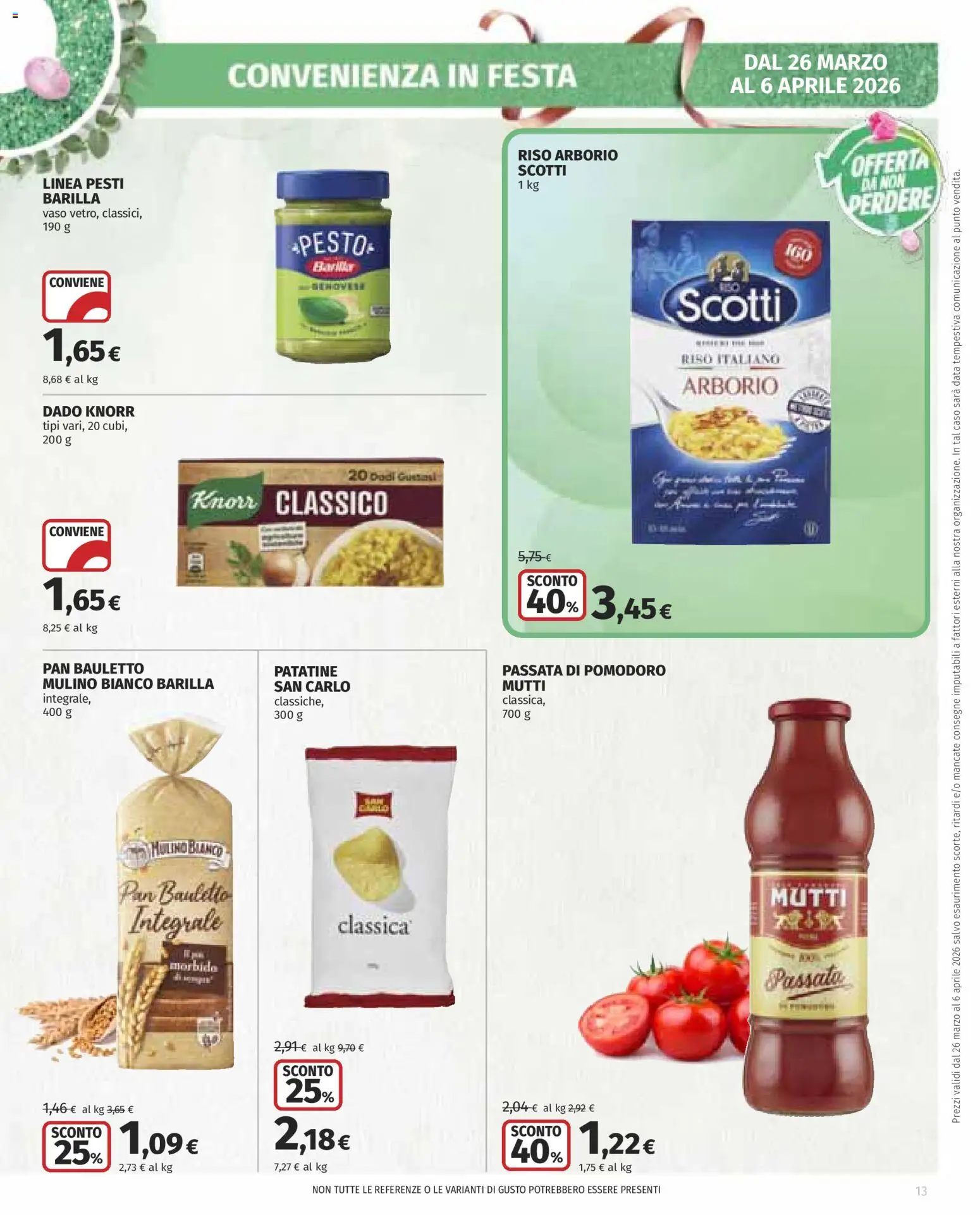 Volantino COOP del 26.03.2026 | Pagina: 13 | Prodotti: Riso, Data, Passata di pomodoro, Vaso