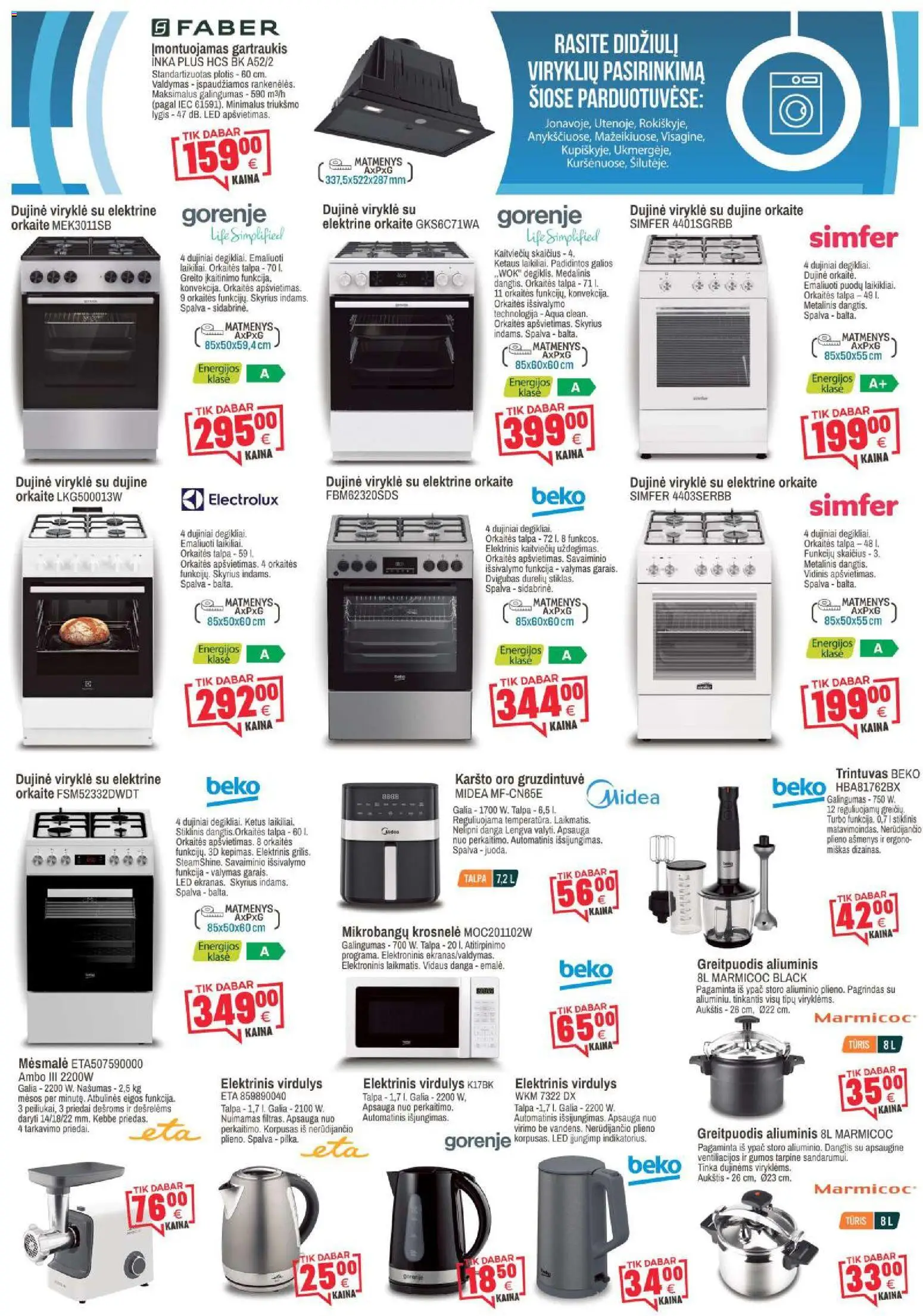 BIKUVA akcijos nuo 03.02.2026 | Puslapis: 11 | Prekių: Orkaitė, Mikrobangų krosnelė, Viryklė, Virdulys