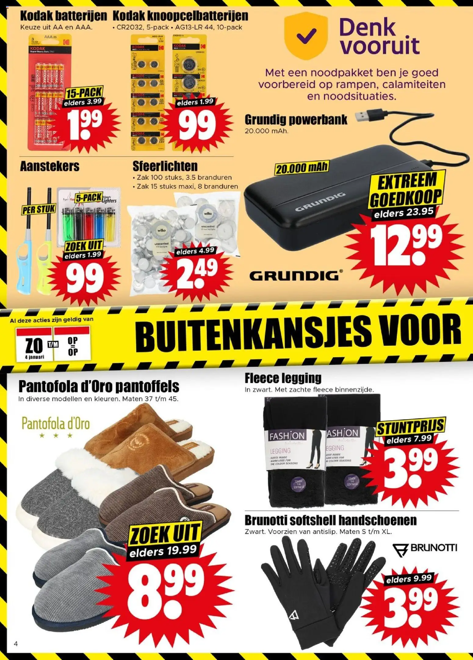 {H1} | Pagina: 2 | Producten: Legging, Handschoenen, Zak, Batterijen