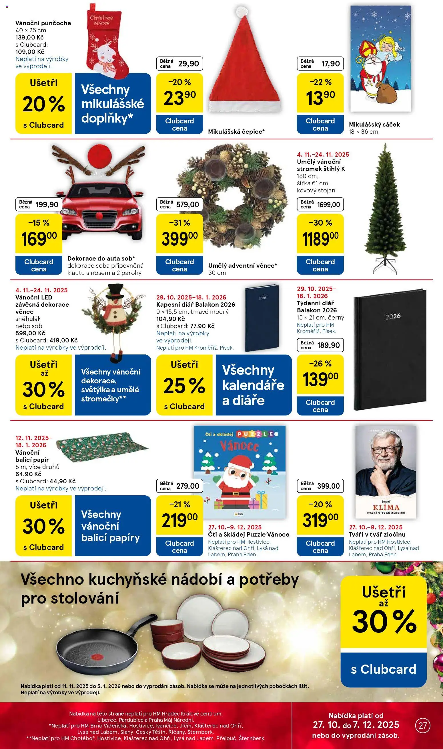 Tesco Black Friday od 19.11.2025 | Strana: 27 | Produkty: Nádobí, LED, Dekorace, Sáček