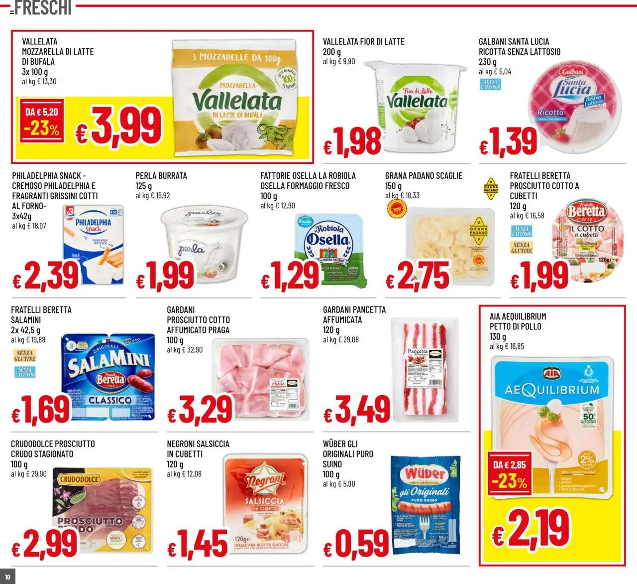 Volantino Galassia del 21.08.2025 | Pagina: 10 | Prodotti: Suino, Mozzarella, Salsiccia, Forno