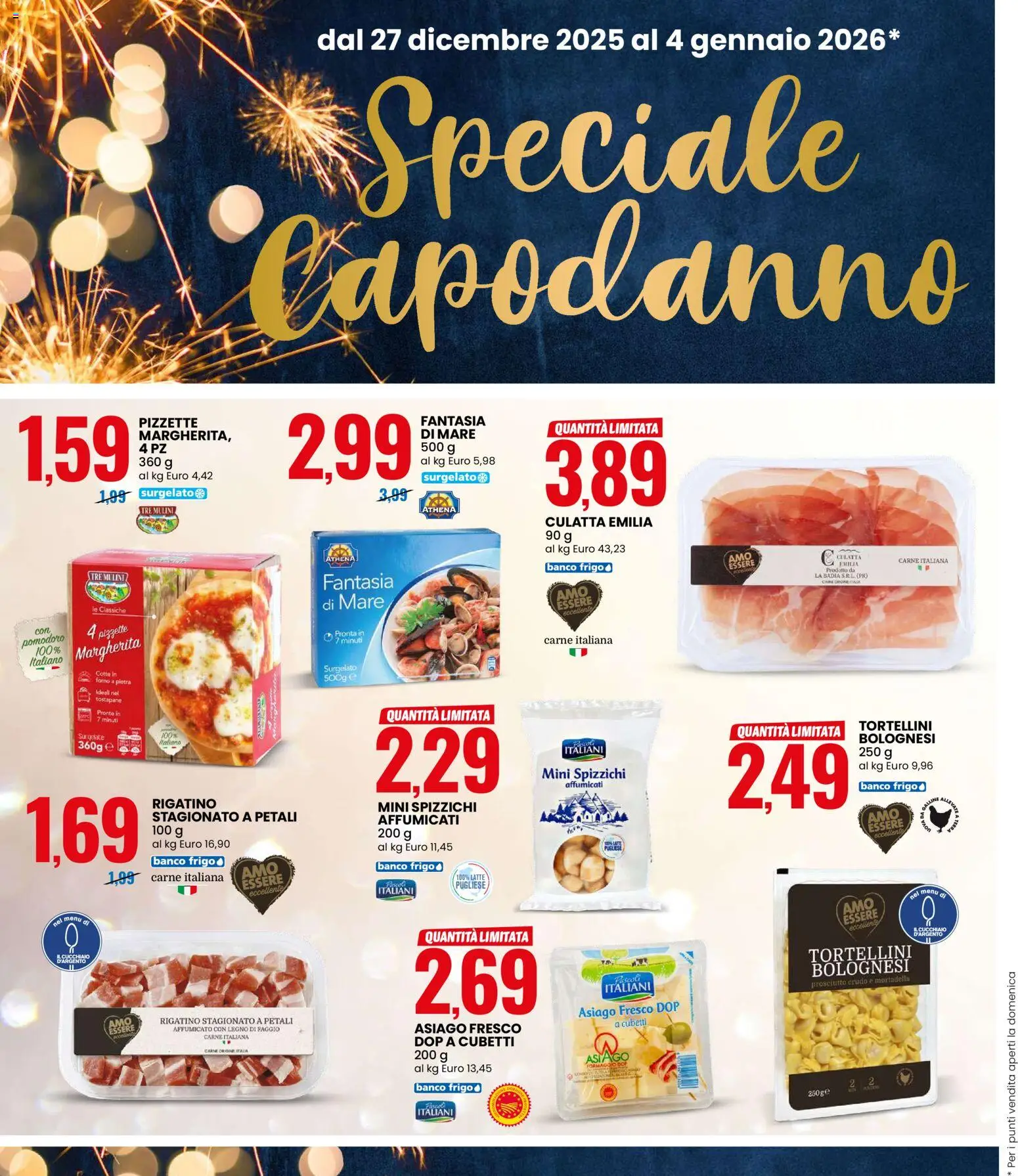 Volantino Eurospin del 27.12.2025 | Pagina: 2 | Prodotti: Uova, Pomodoro, Formaggio, Tostapane