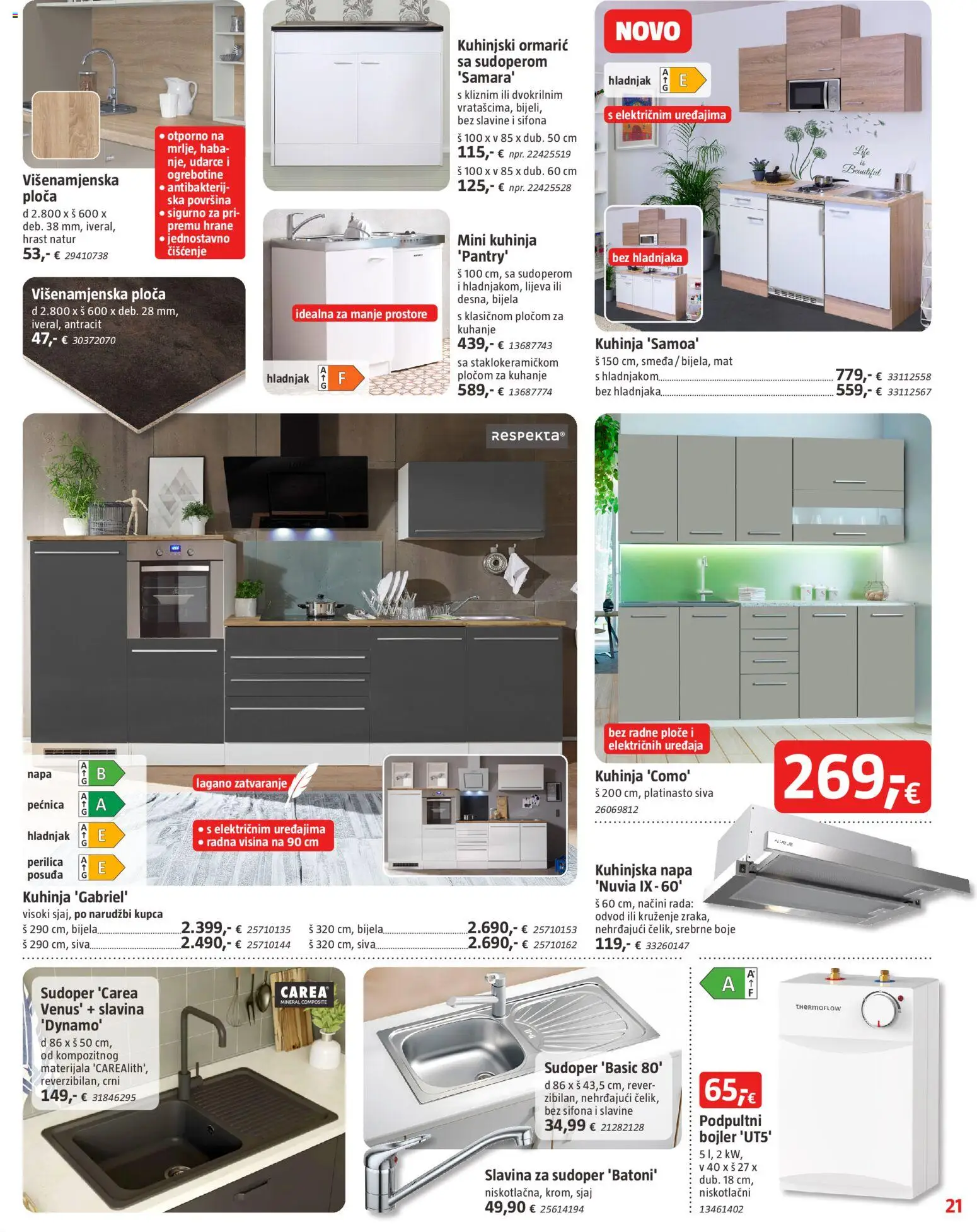 Bauhaus katalog | vrijedi od 15.04.2026 | Stranica: 21 | Proizvodi: Kuhinja, Hladnjak, Pećnica