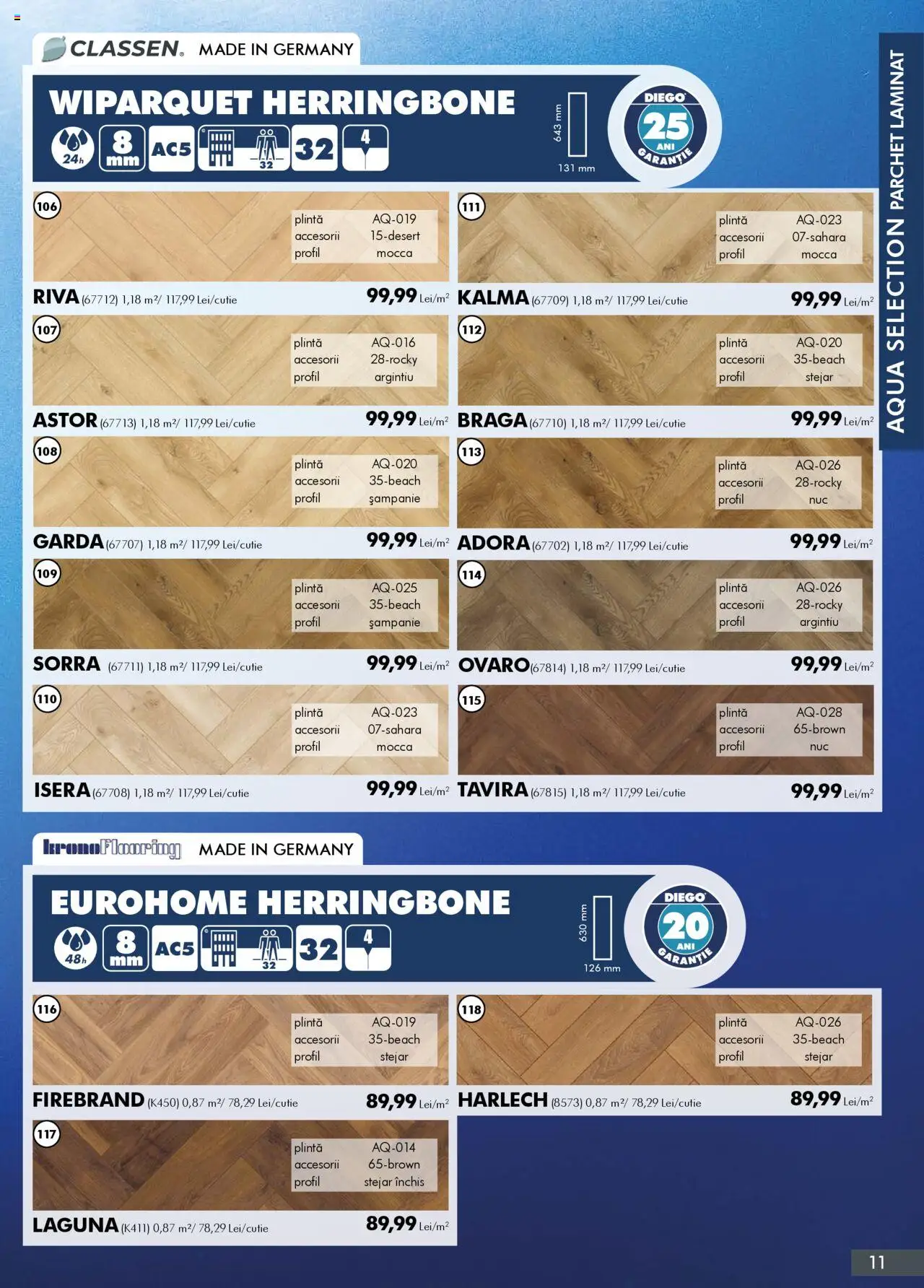Noul catalog Diego – valabil de la 01.10.2025 | Pagină: 11 | Produse: Parchet