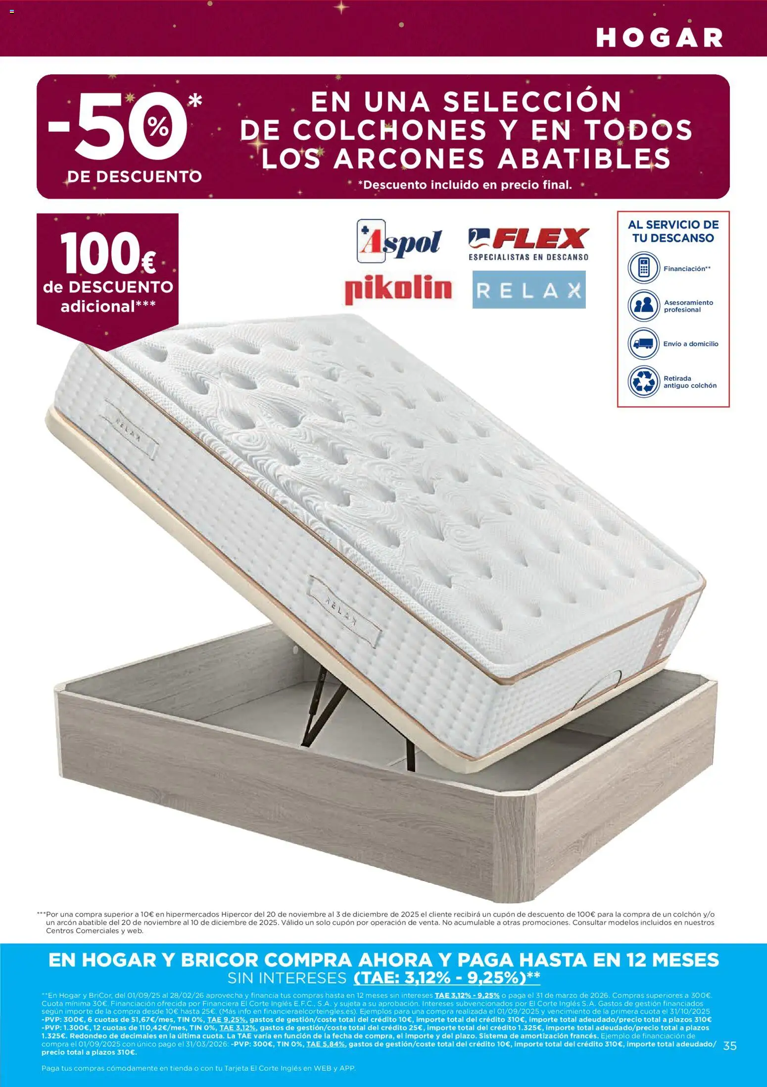 Hipercor catálogo │ válido desde el 20.11.2025 | Página: 48 | Productos: Colchon