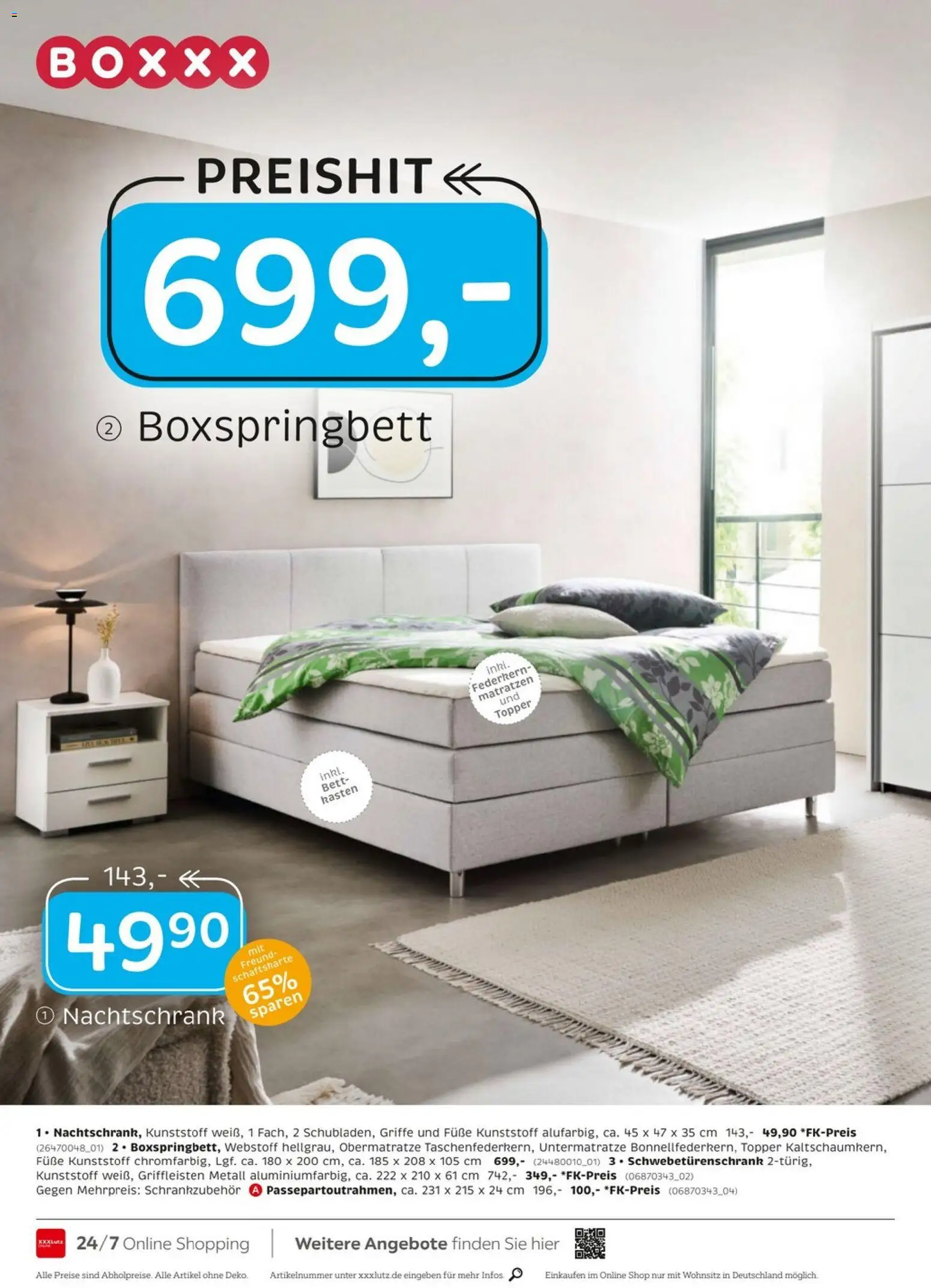 XXXL Lutz - Nr. 1 beim Preis – gültig ab 27.12.2025 | Seite: 40 | Produkte: Bett, Schwebetürenschrank, Boxspringbett, Topper