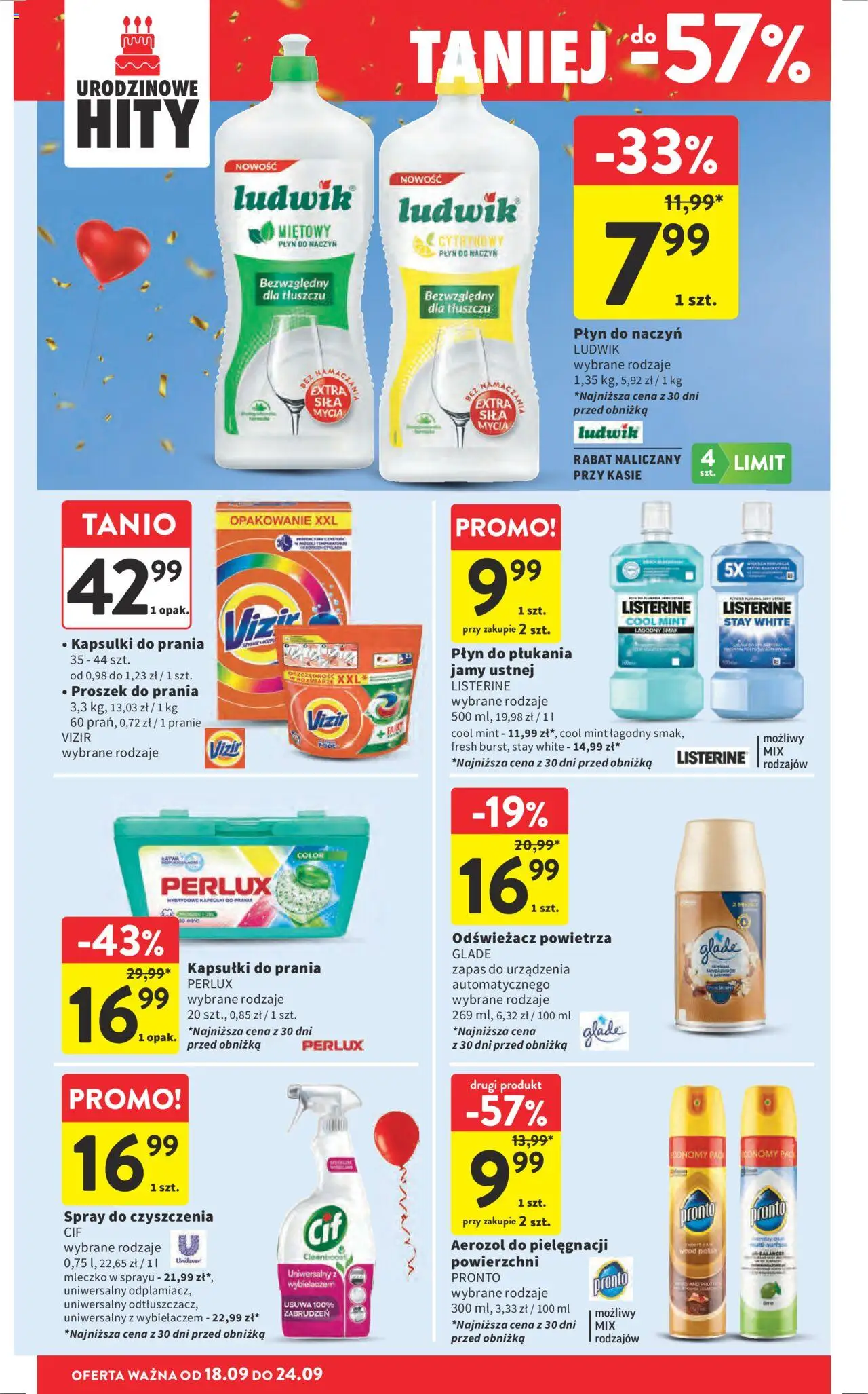 Intermarche Gazetka od 18.09.2025 | Strona: 42 | Produkty: Odświeżacz, Odświeżacz powietrza, Kapsułki do prania, Proszek do prania