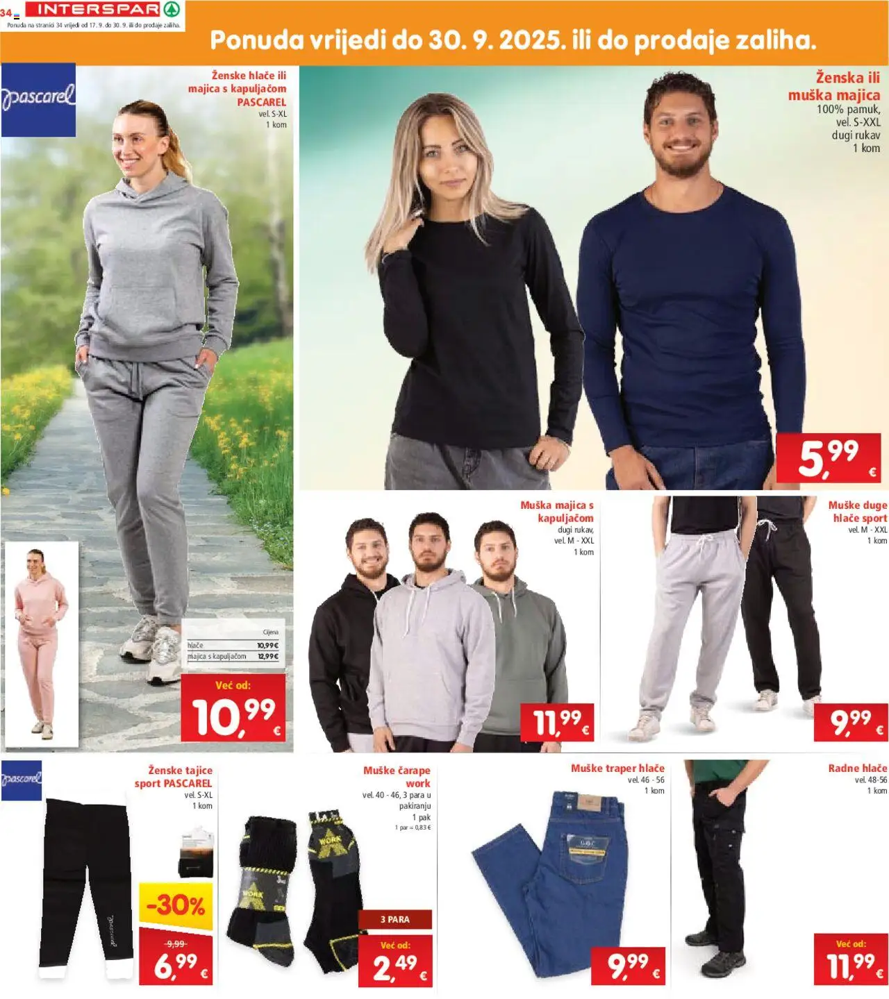 Interspar katalog | vrijedi od 17.09.2025 | Stranica: 36 | Proizvodi: Majica, Hlače, Čarape, Tajice