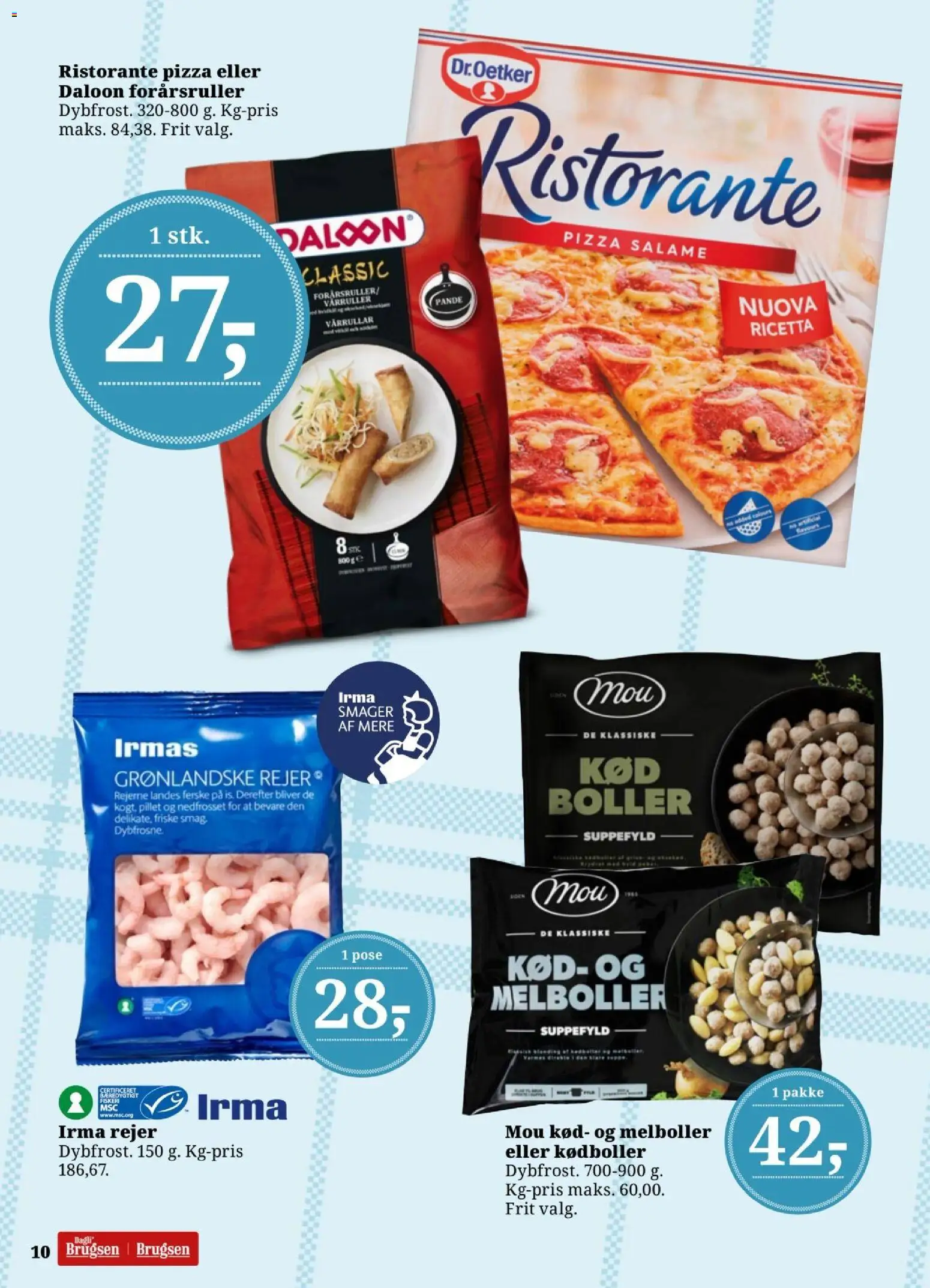 Dagli'Brugsen tilbudsavis – gyldig fra 16.01.2026 | Side: 10 | Produkter: Pizza, Rejer