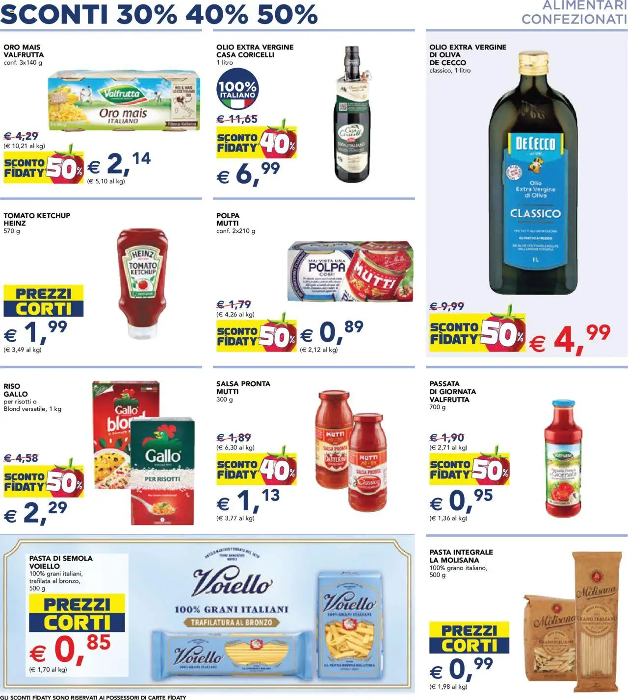 Volantino Esselunga S del 14.08.2025 | Pagina: 6 | Prodotti: Riso, Salsa, Olio, Mais