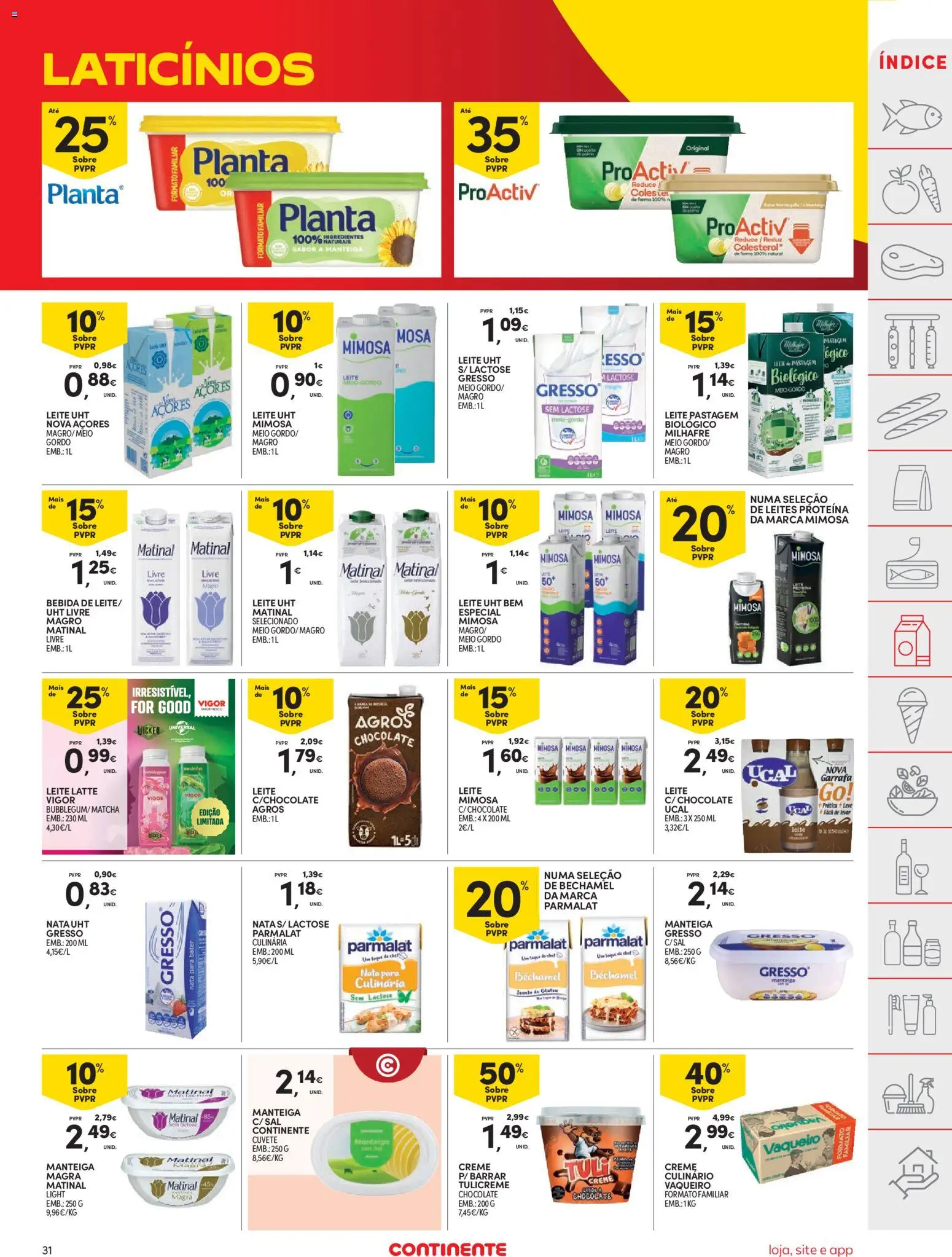 Continente folheto │ válido de 11.11.2025 | Página: 31 | Produtos: Sal, Leite, Chocolate, Nata