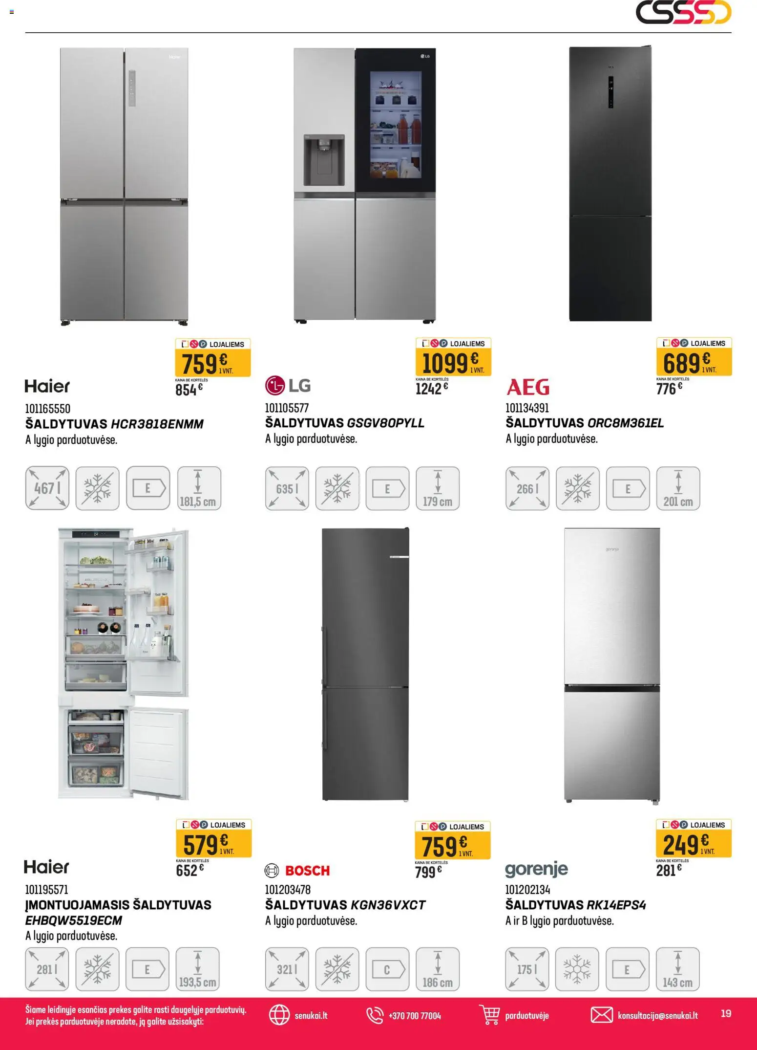 Senukai akcijos nuo 02.04.2026 | Puslapis: 18 | Prekių: Šaldytuvas