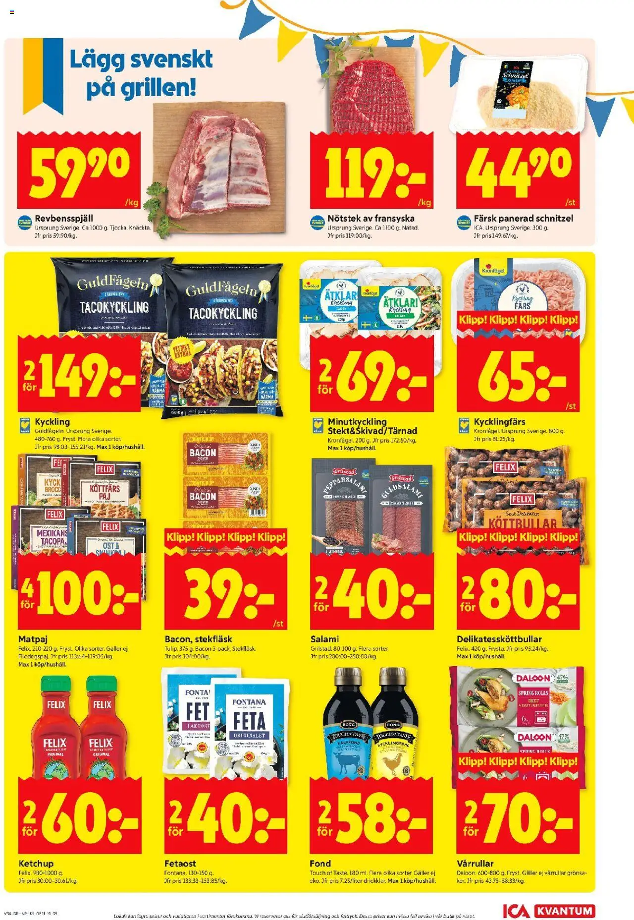ICA Maxi reklamblad aktuell från 18.08.2025 | Sida: 5 | Produkter: Revbensspjäll, Fetaost, Fond, Ost