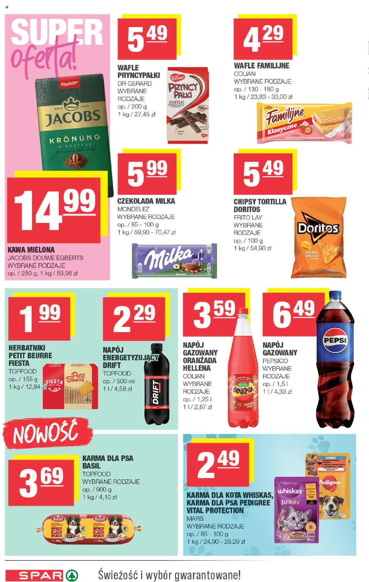 Spar Gazetka od 13.08.2025 | Strona: 6 | Produkty: Chipsy, Pepsi, Doritos, Karma dla kota