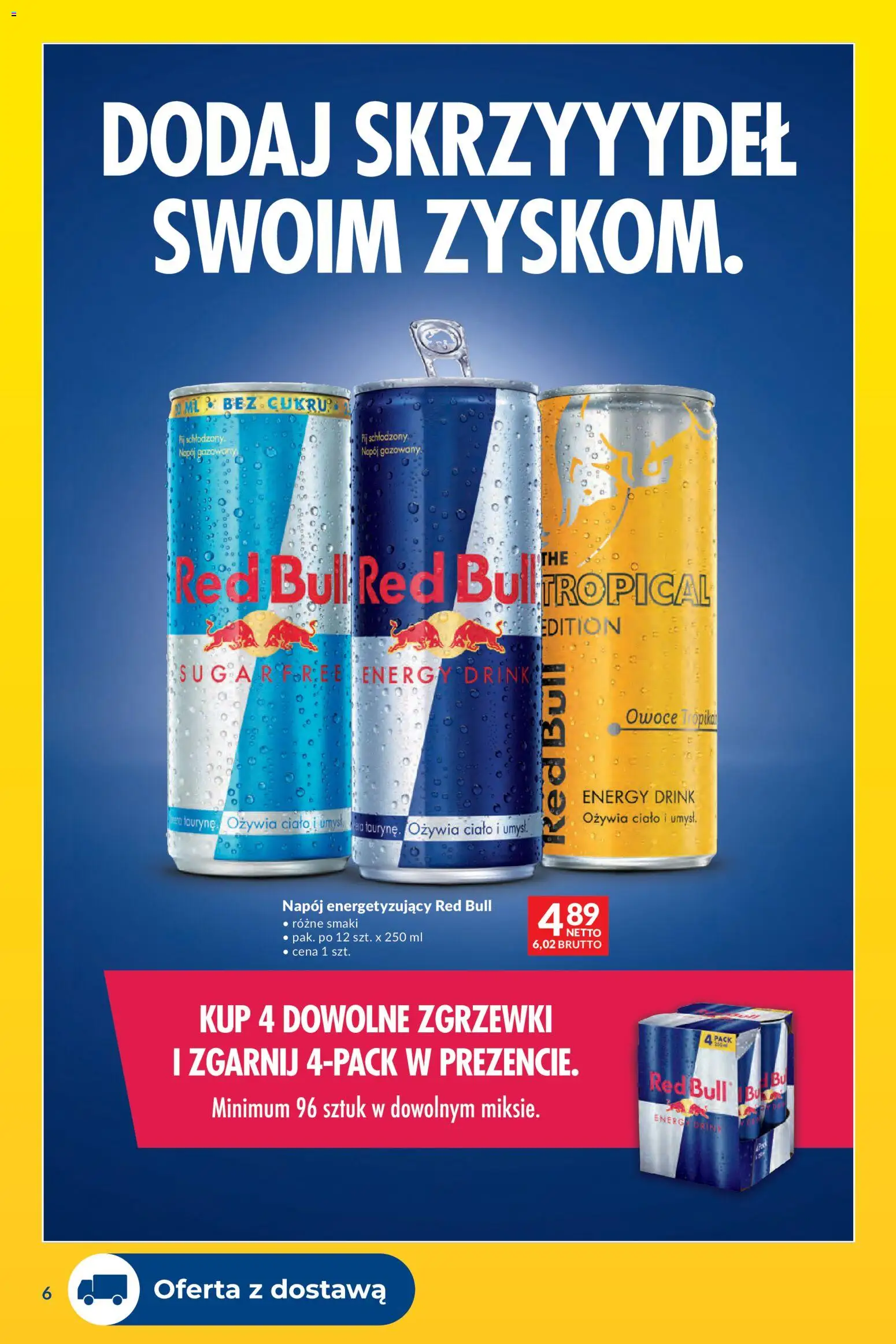 Makro gazetka - Dostawy dla gastronomii od 03.04.2026 | Strona: 6 | Produkty: Red bull, Owoce
