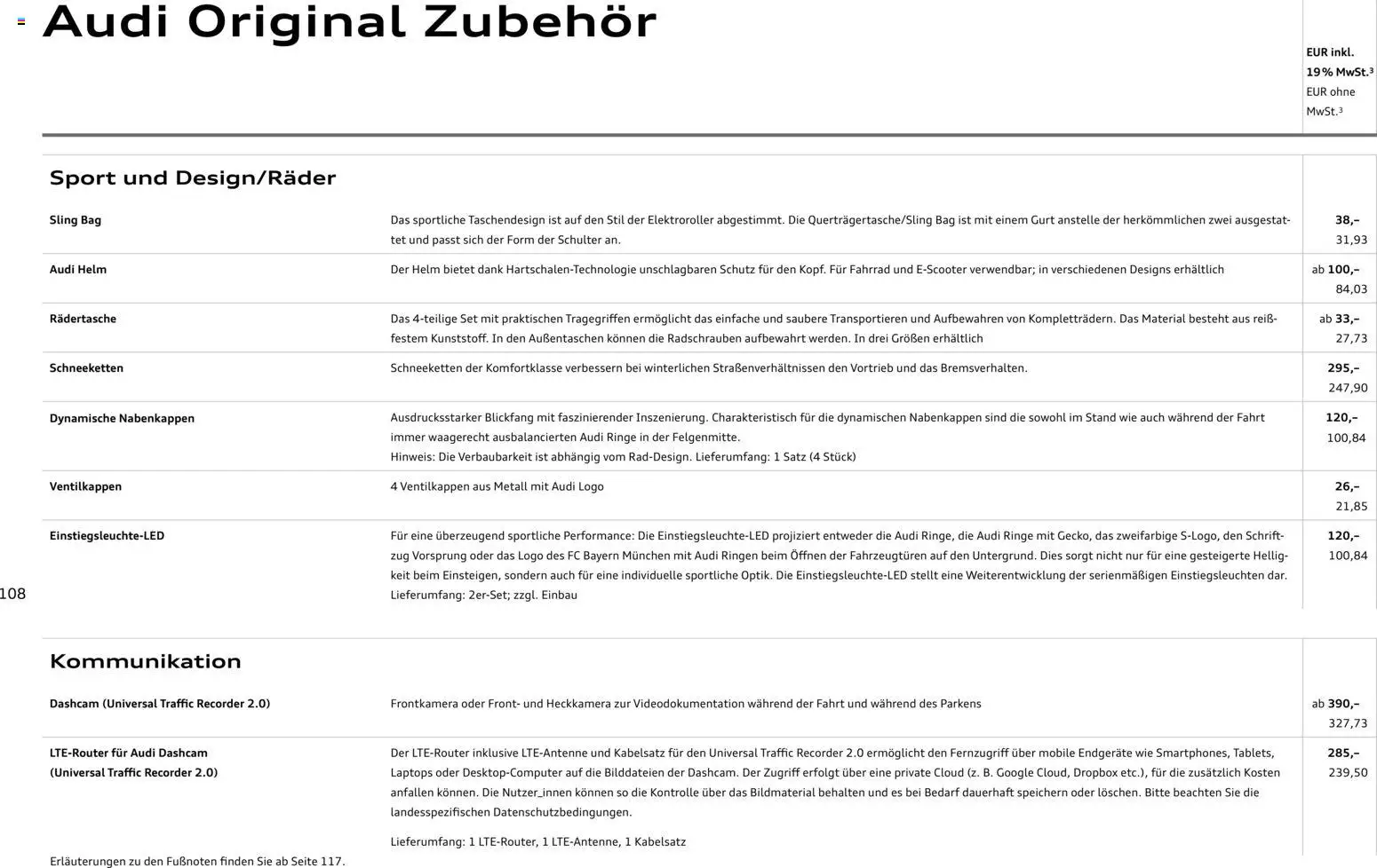 Audi Q4 e-tron / Q4 Sportback e-tron – gültig ab 01.10.2025 | Seite: 107