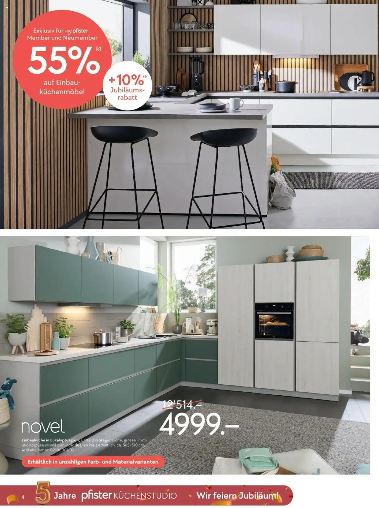 Pfister Aktionen 5 Jahre Küchenstudio – gültig ab 11.09.2025 | Seite: 4 | Produkte: Einbauküche